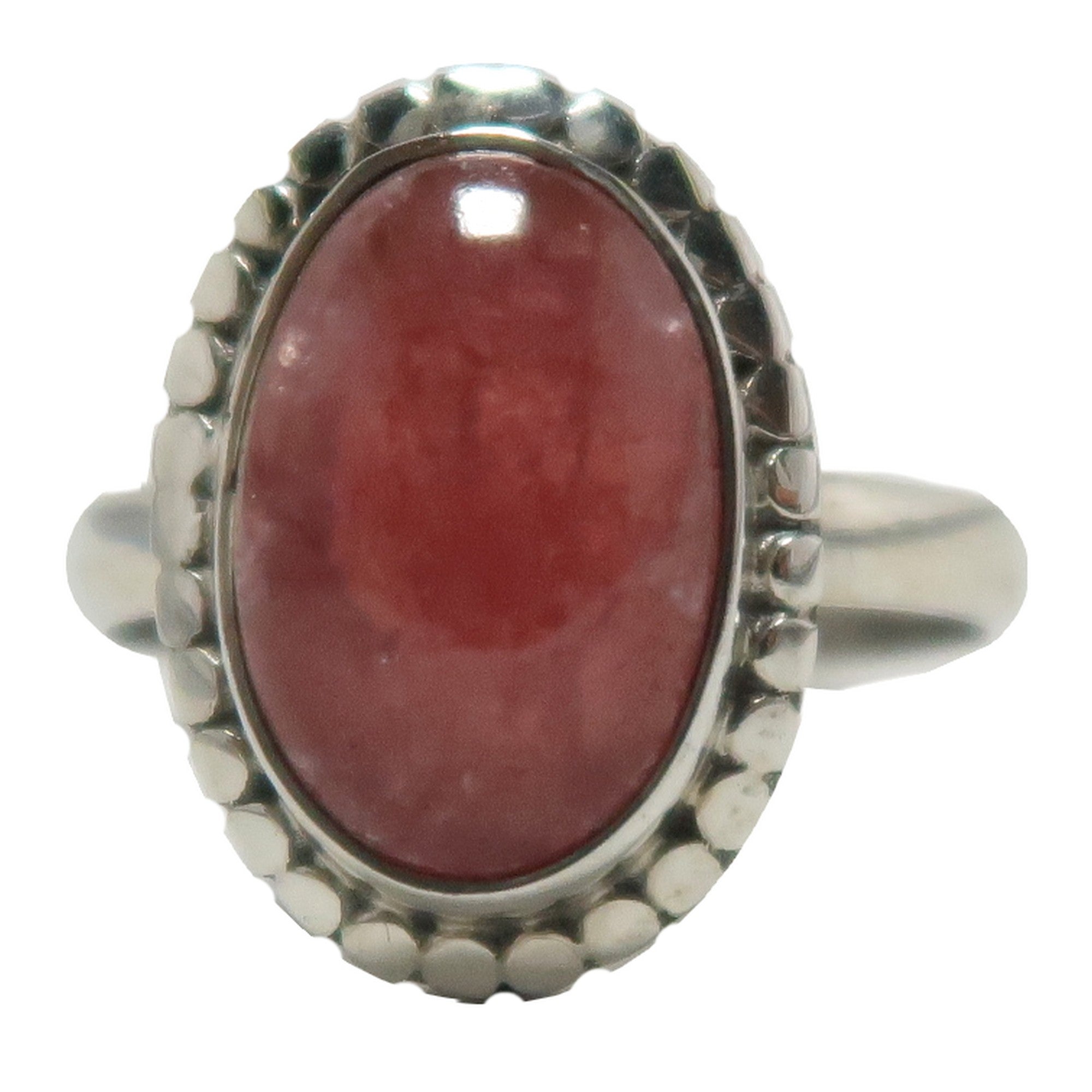 Pink Fire Quartz Ring Lover Sterling Silver Size 8.5