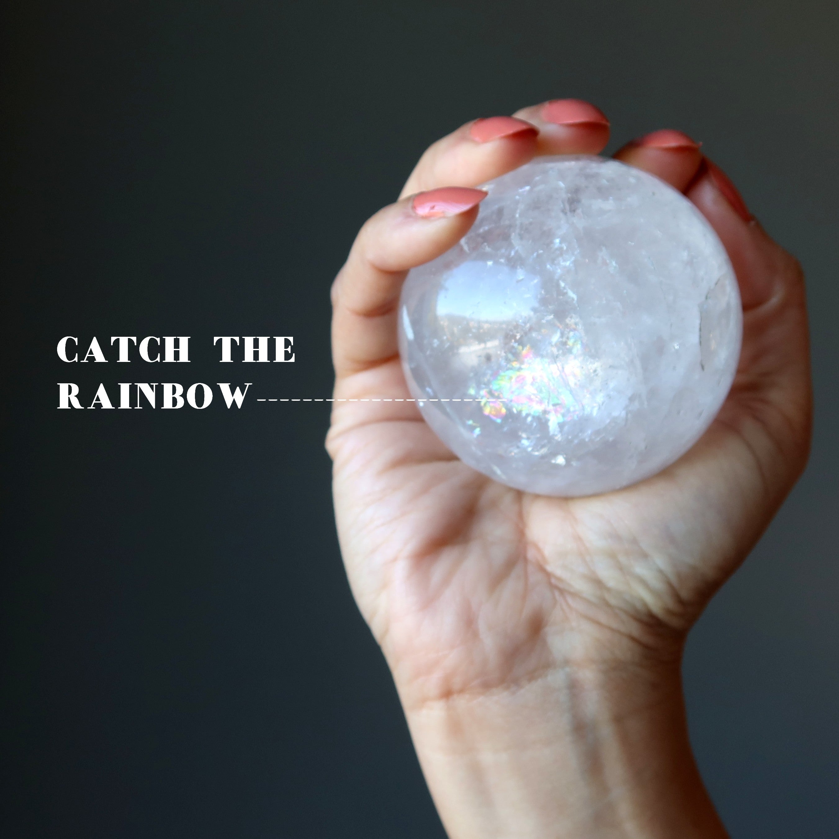 Clear Quartz Sphere Fantastic Rainbow Gazing Crystal Ball