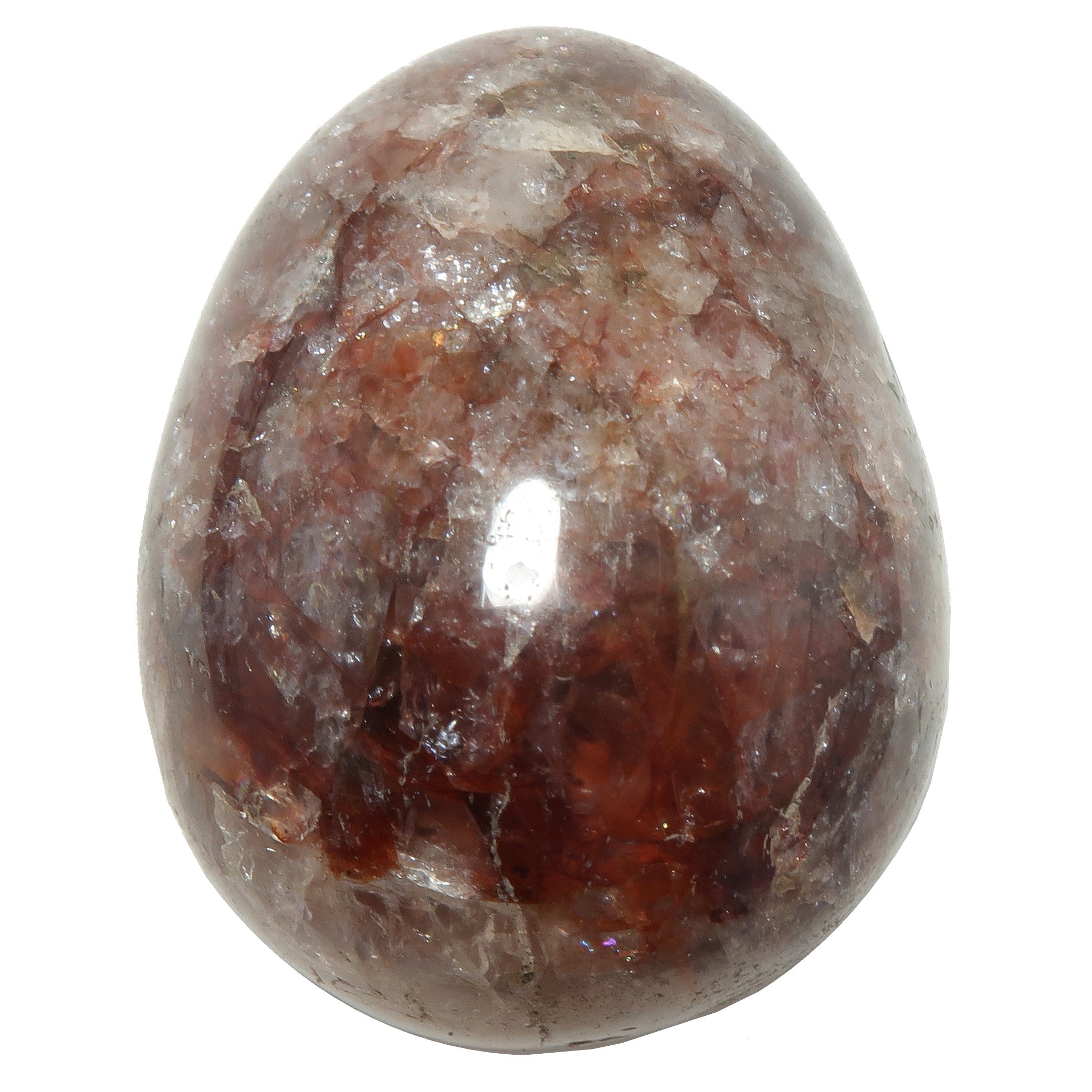 Red Fire Quartz Egg Hot Sun Manifestation Energy Crystal