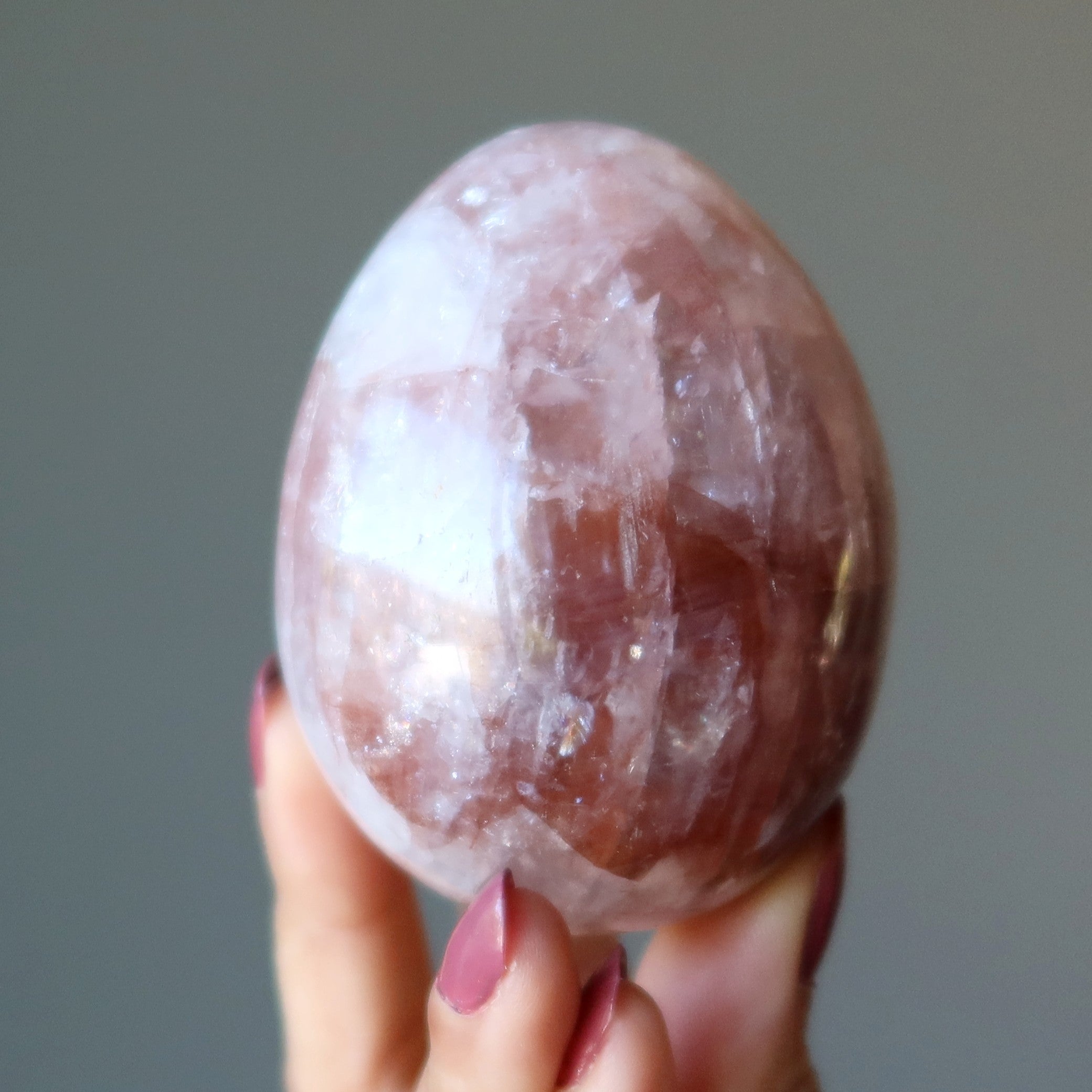 Red Fire Quartz Egg Hot Sun Manifestation Energy Crystal