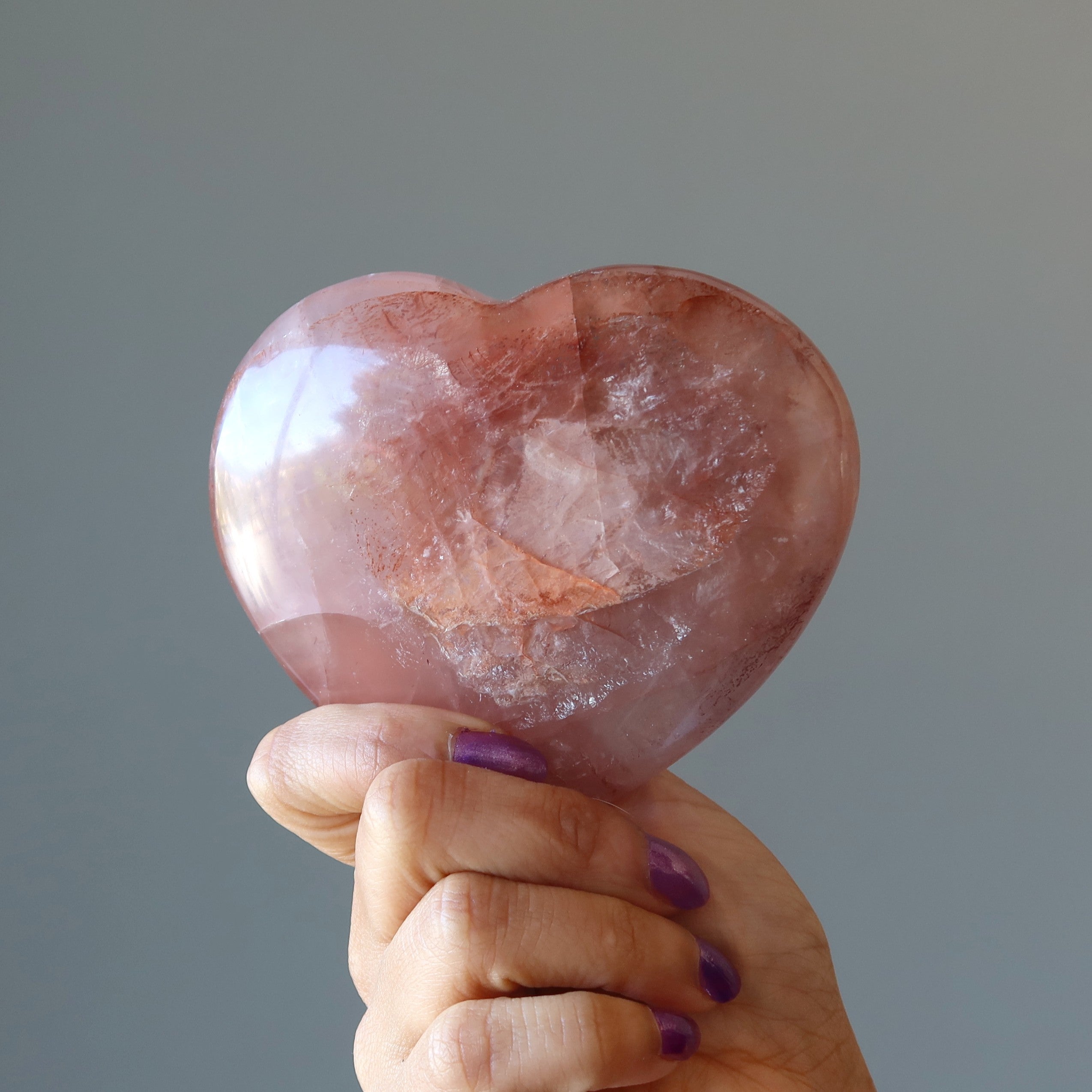 Red Fire Quartz Heart Burning Hot Love