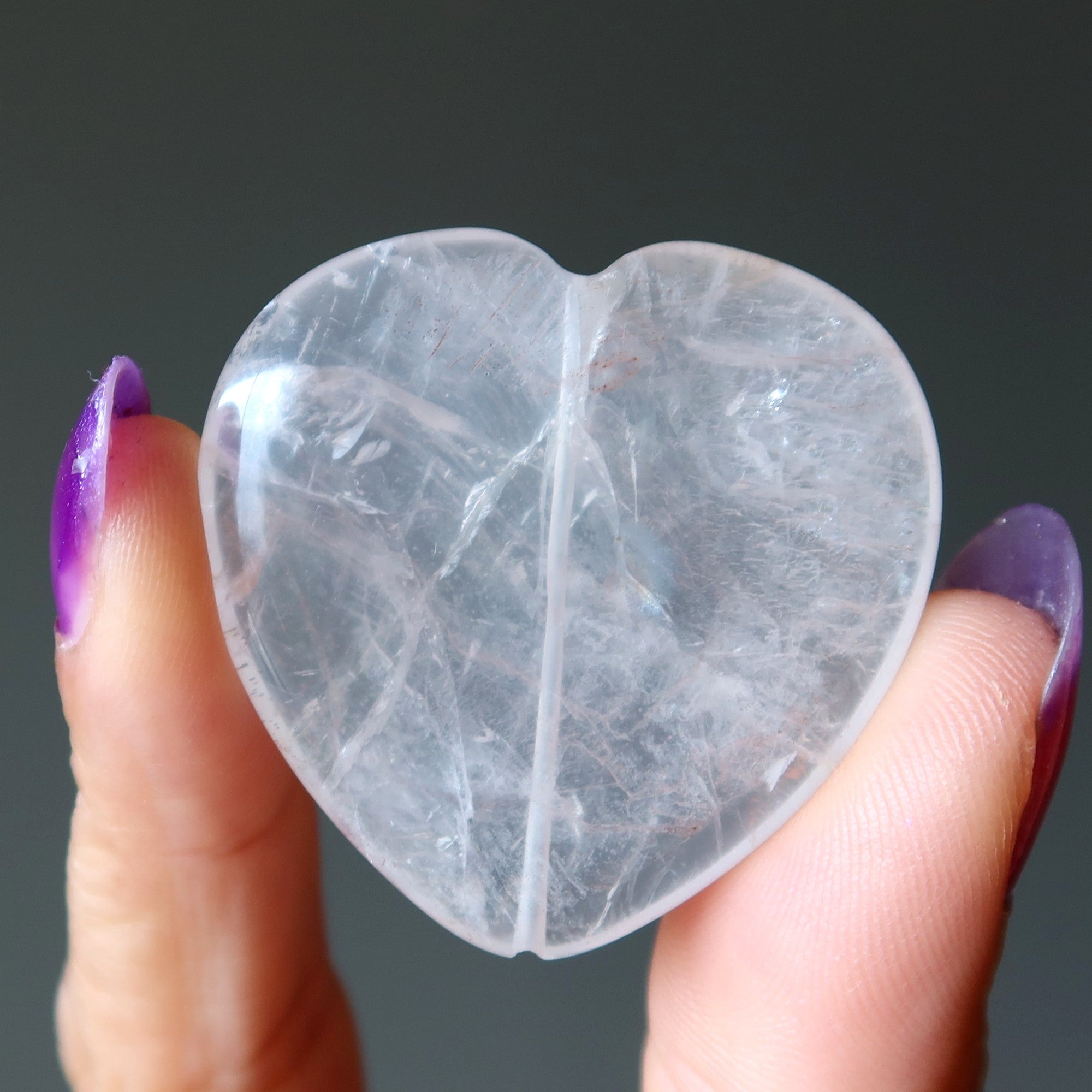 Red Fire Quartz Heart Zesty Passion Drilled Stone