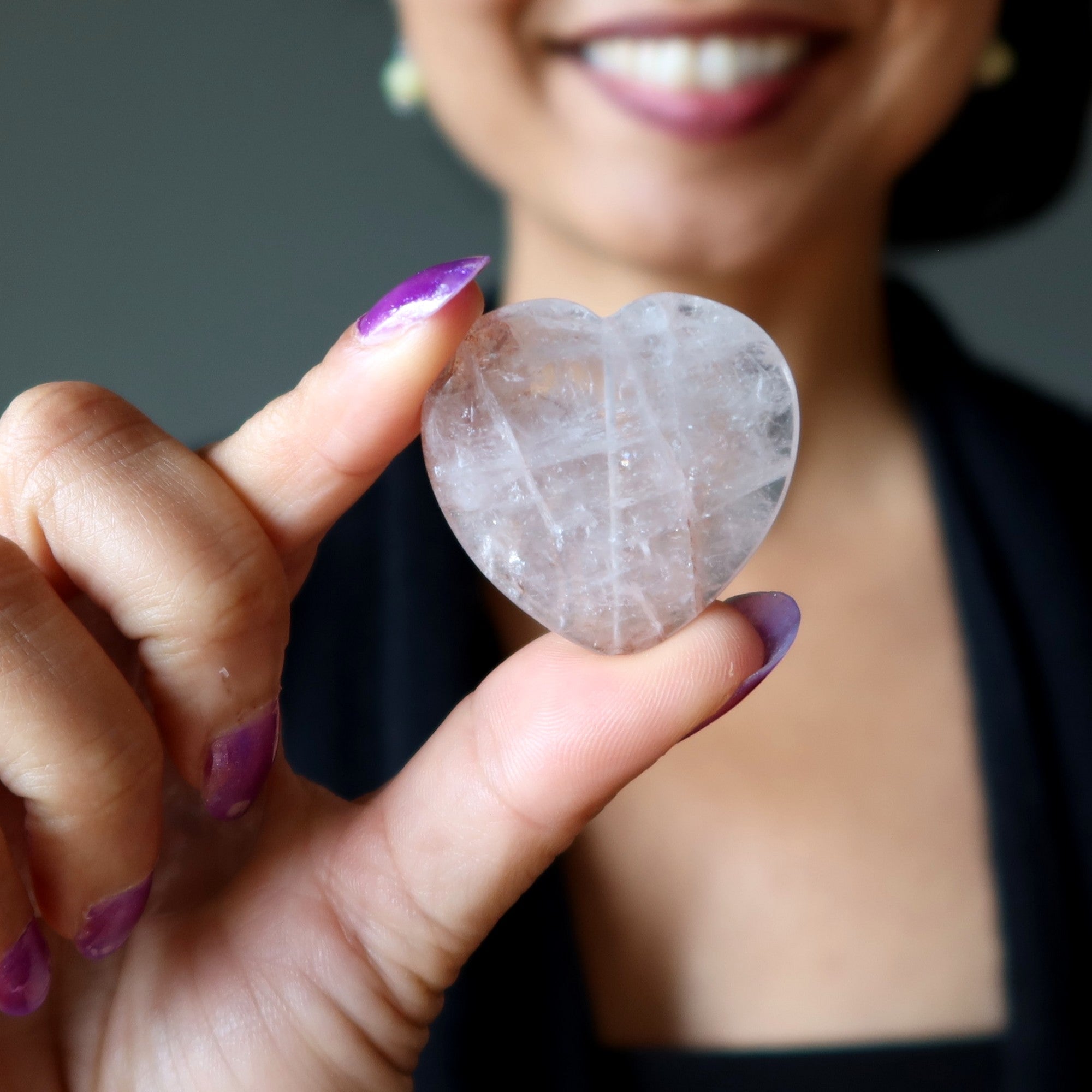Red Fire Quartz Heart Zesty Passion Drilled Stone