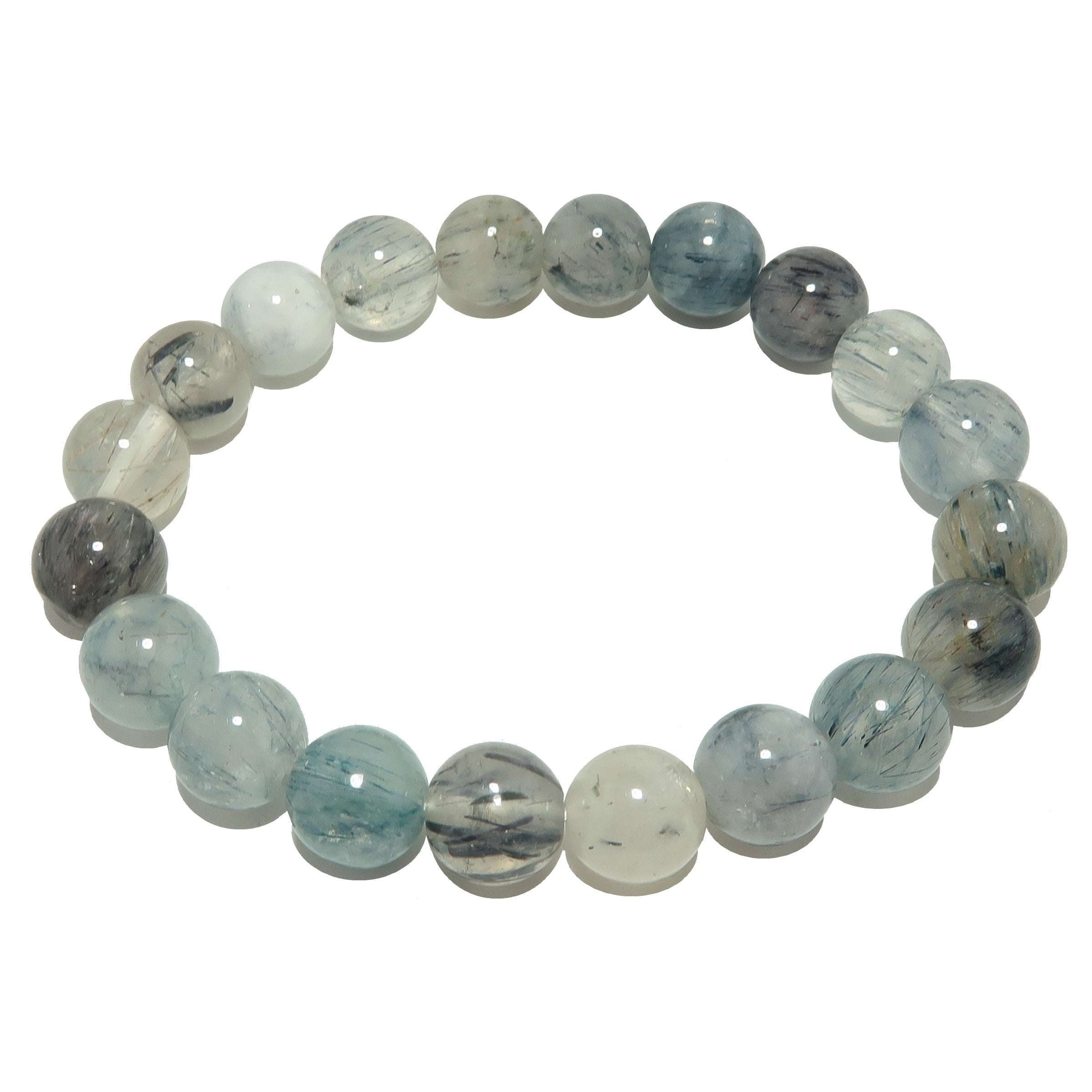 Rutilquarz-Armband Blaue Tapferkeit Seltene Edelsteine