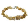 Bracelet en quartz rutile avec fermoir à puces dorées