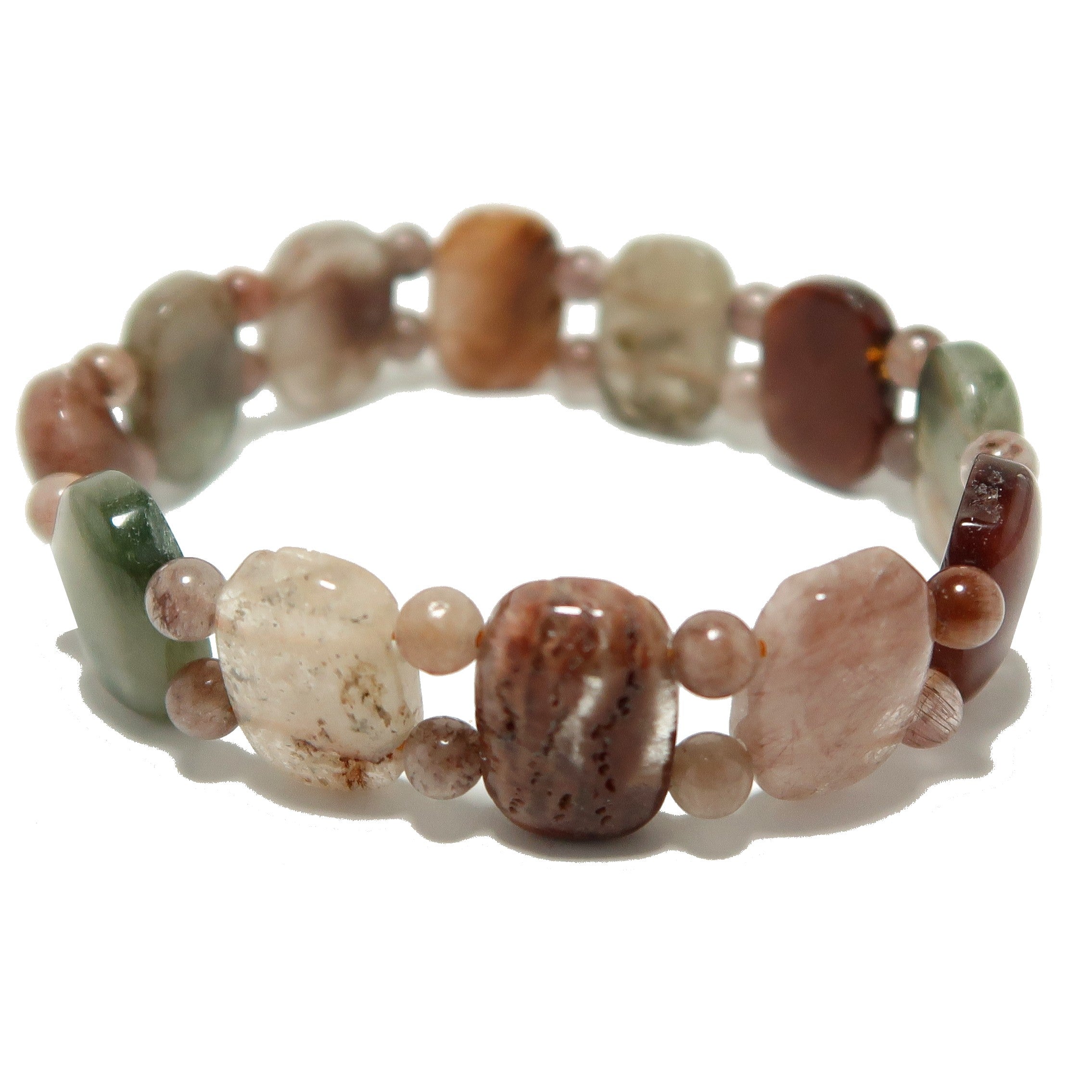 Bracelet en Quartz Rutile Couleurs de la pierre précieuse d'Acacia