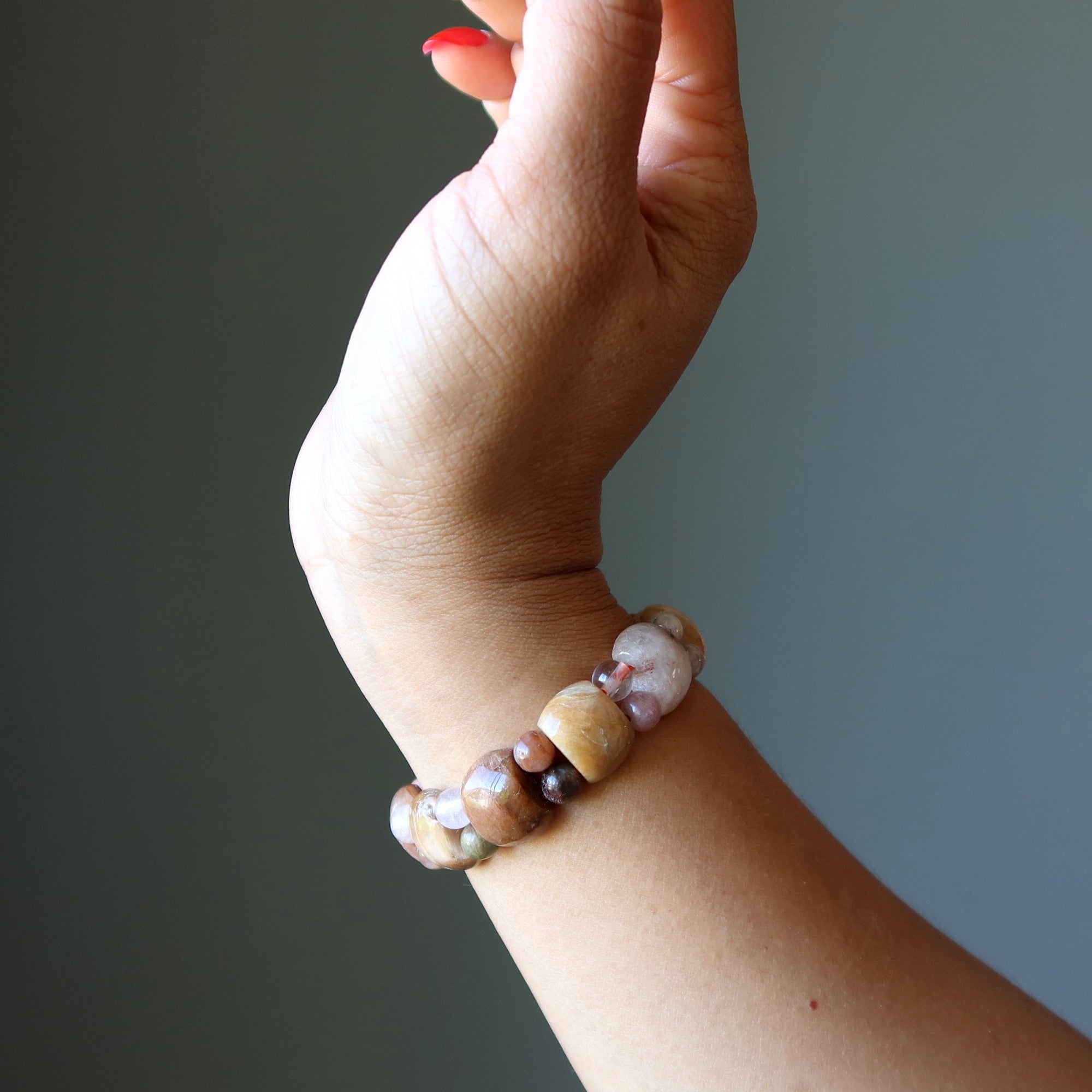 Bracelet en Quartz Rutile Couleurs de la pierre précieuse d'Acacia