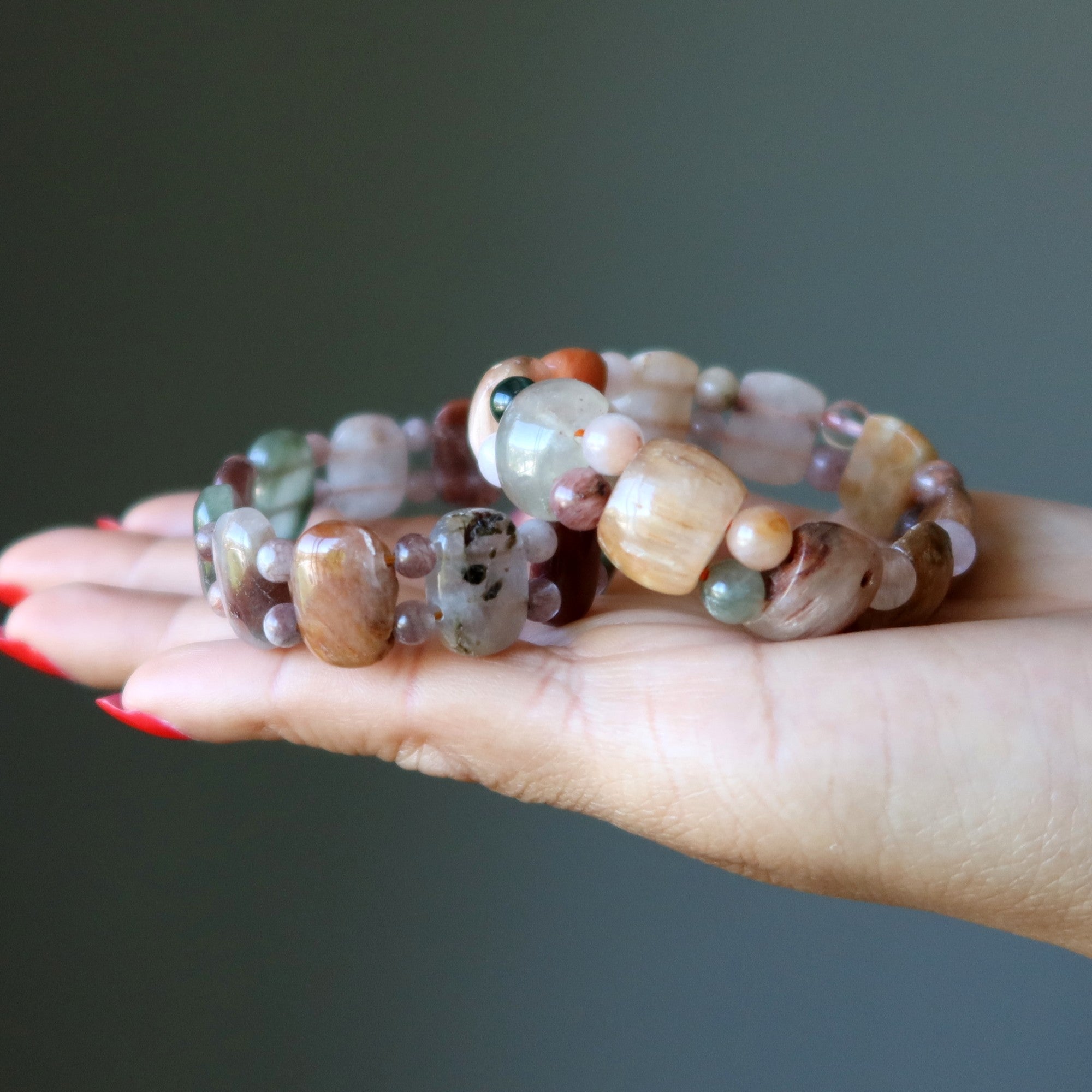 Bracelet en Quartz Rutile Couleurs de la pierre précieuse d'Acacia