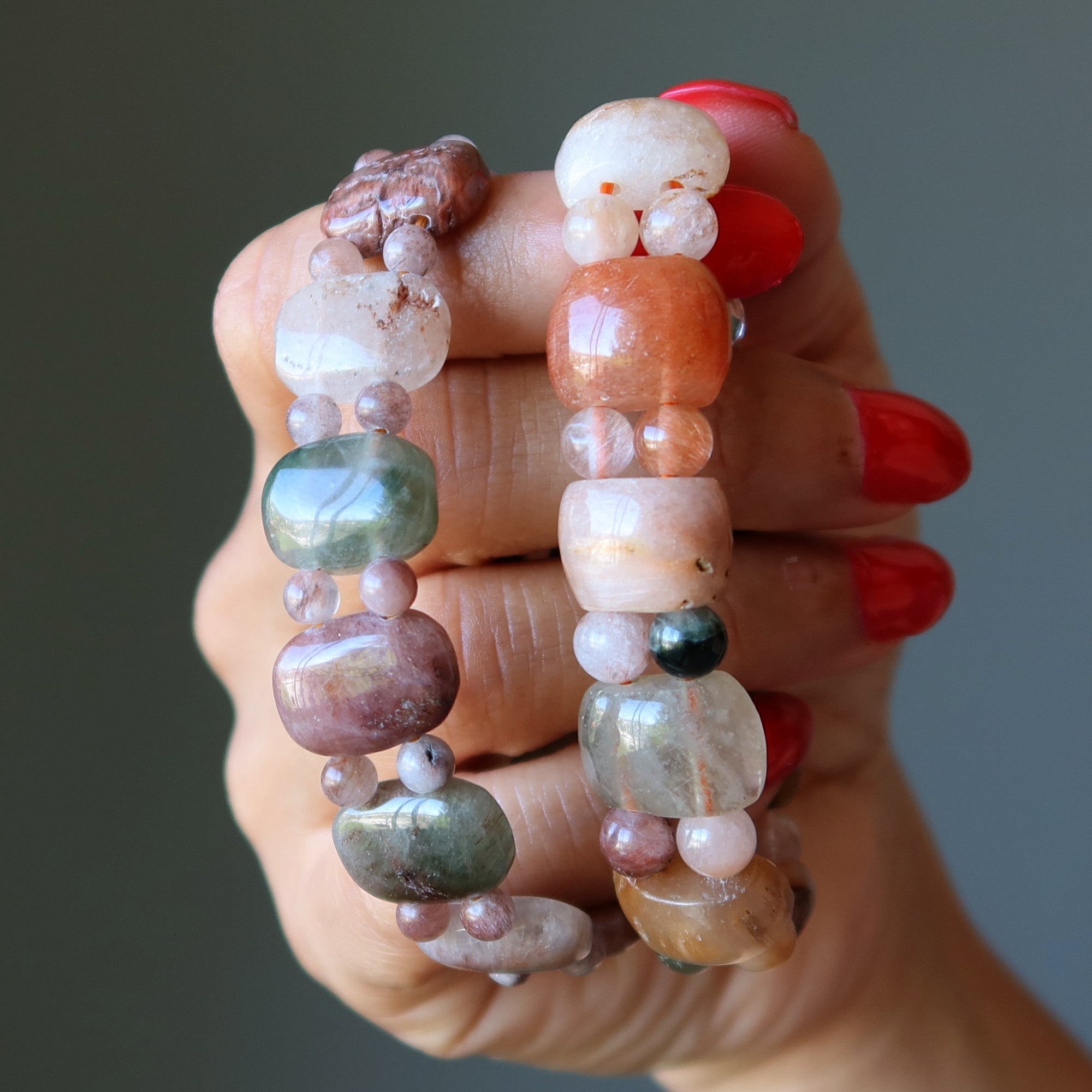 Bracelet en Quartz Rutile Couleurs de la pierre précieuse d'Acacia
