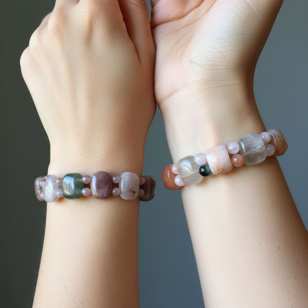 Bracelet en Quartz Rutile Couleurs de la pierre précieuse d'Acacia