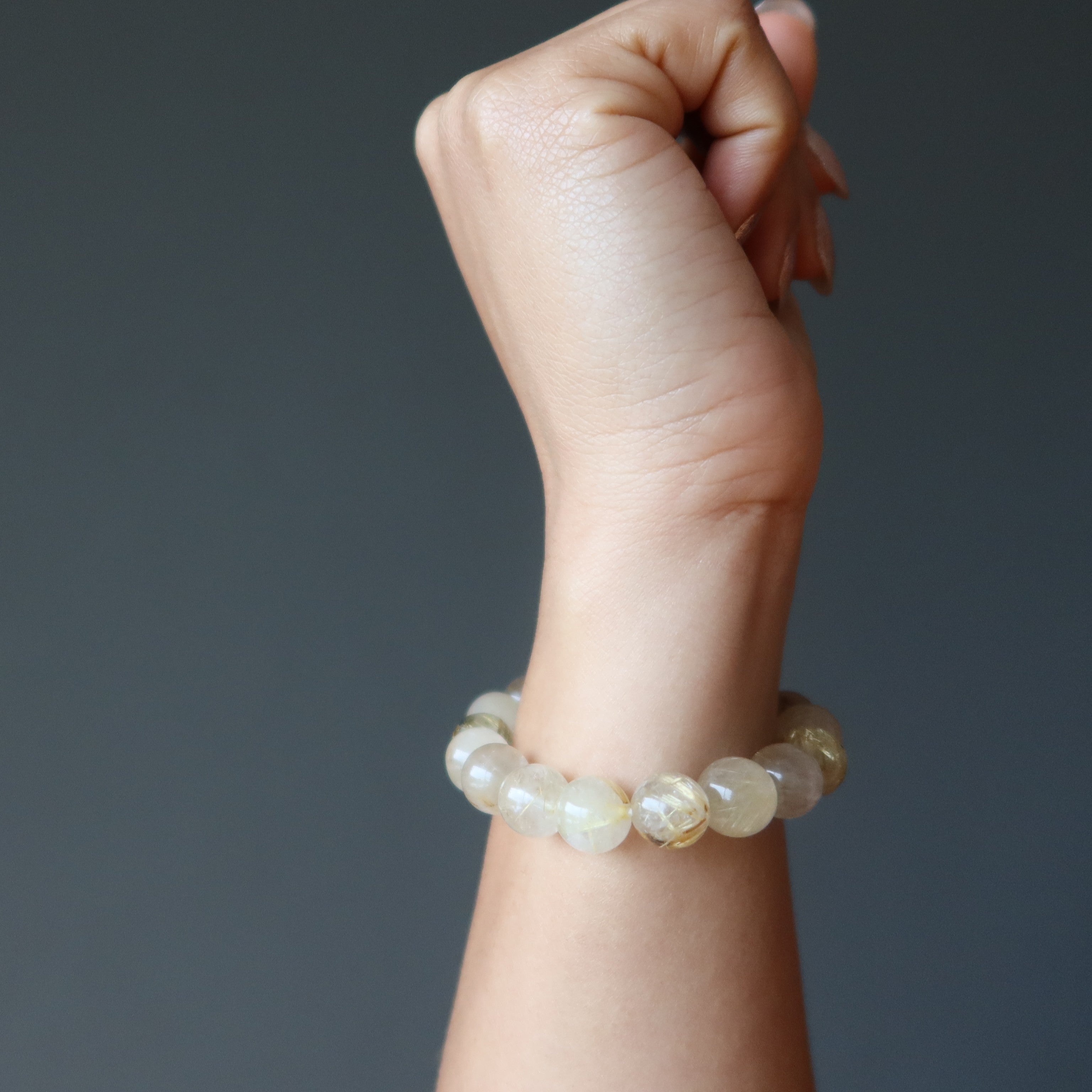 Rutilated Quartz Bracelet Gold Divinity Crystal