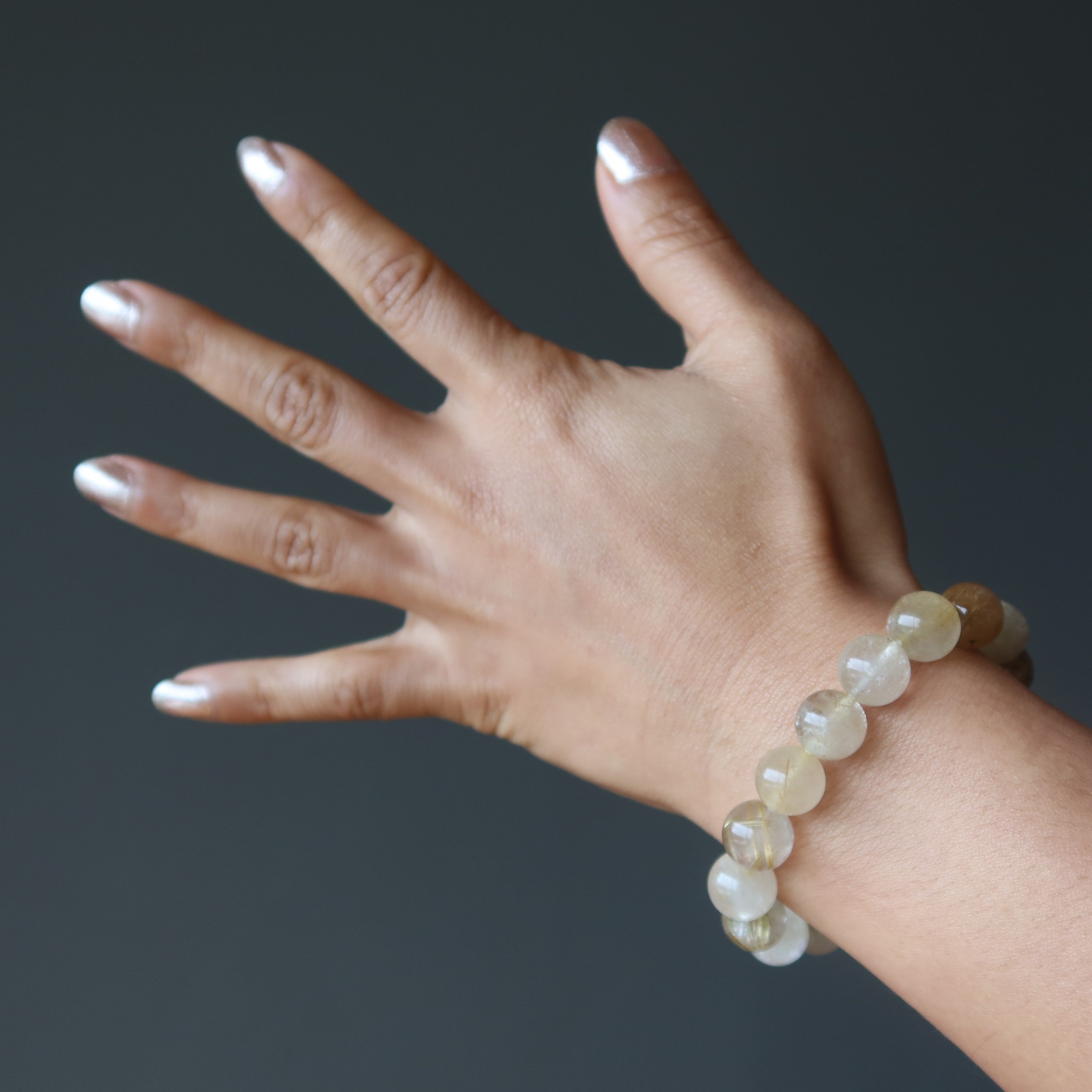 Rutilated Quartz Bracelet Gold Divinity Crystal