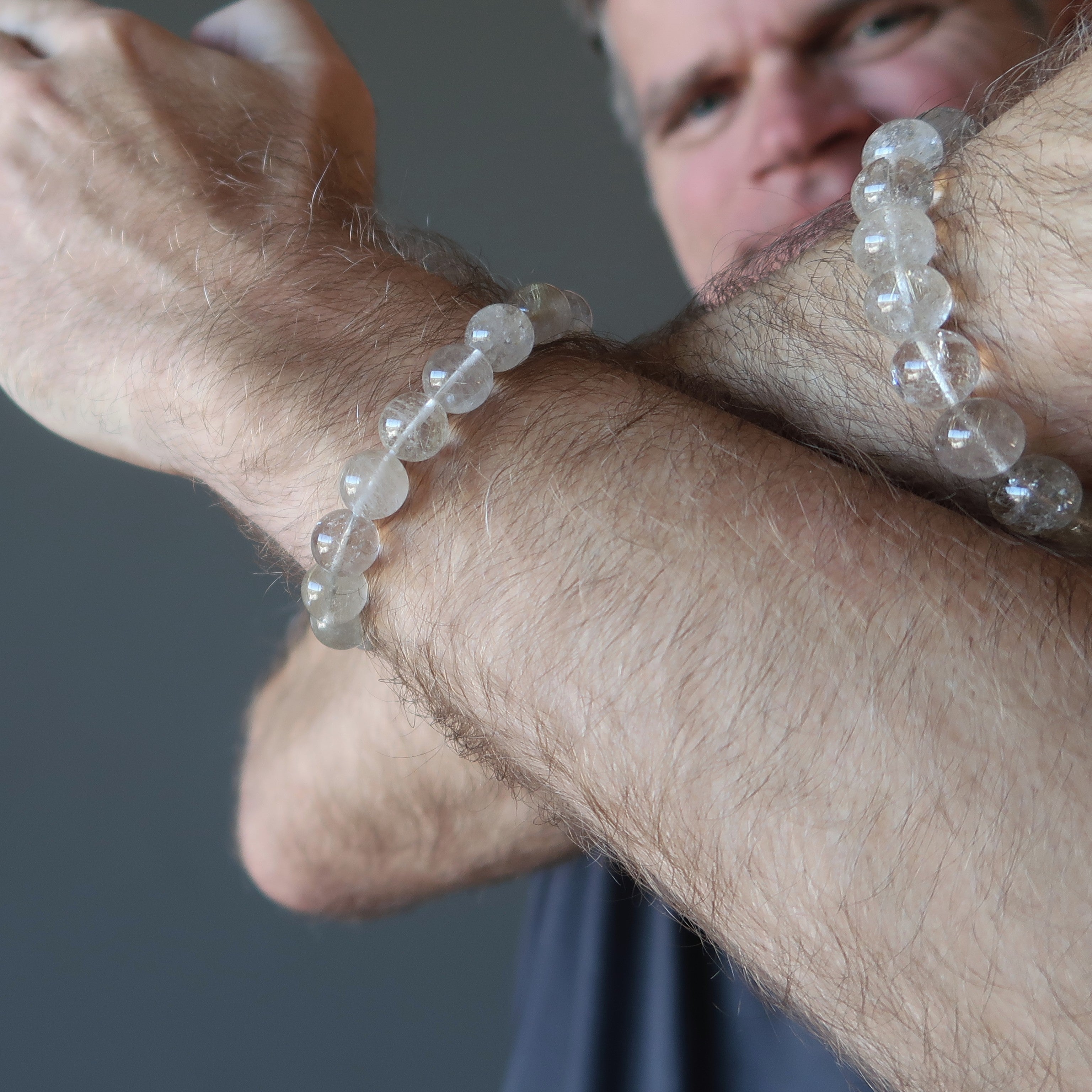 Rutilated Quartz Bracelet Gold Divinity Crystal