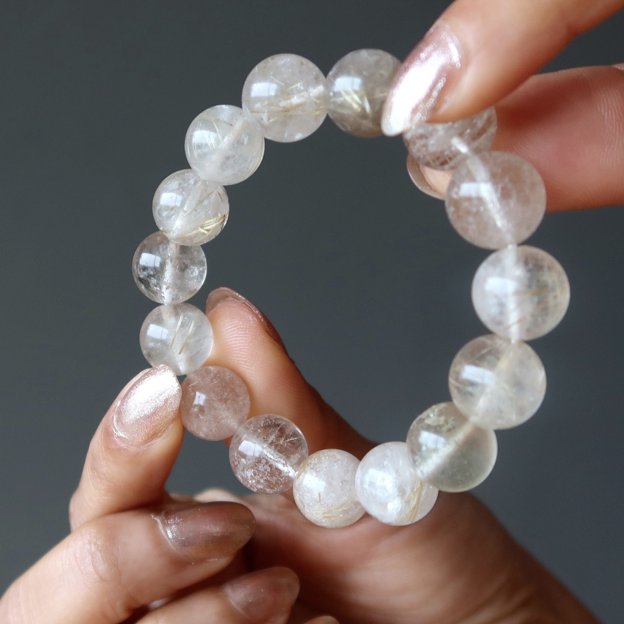 Rutilated Quartz Bracelet Gold Divinity Crystal