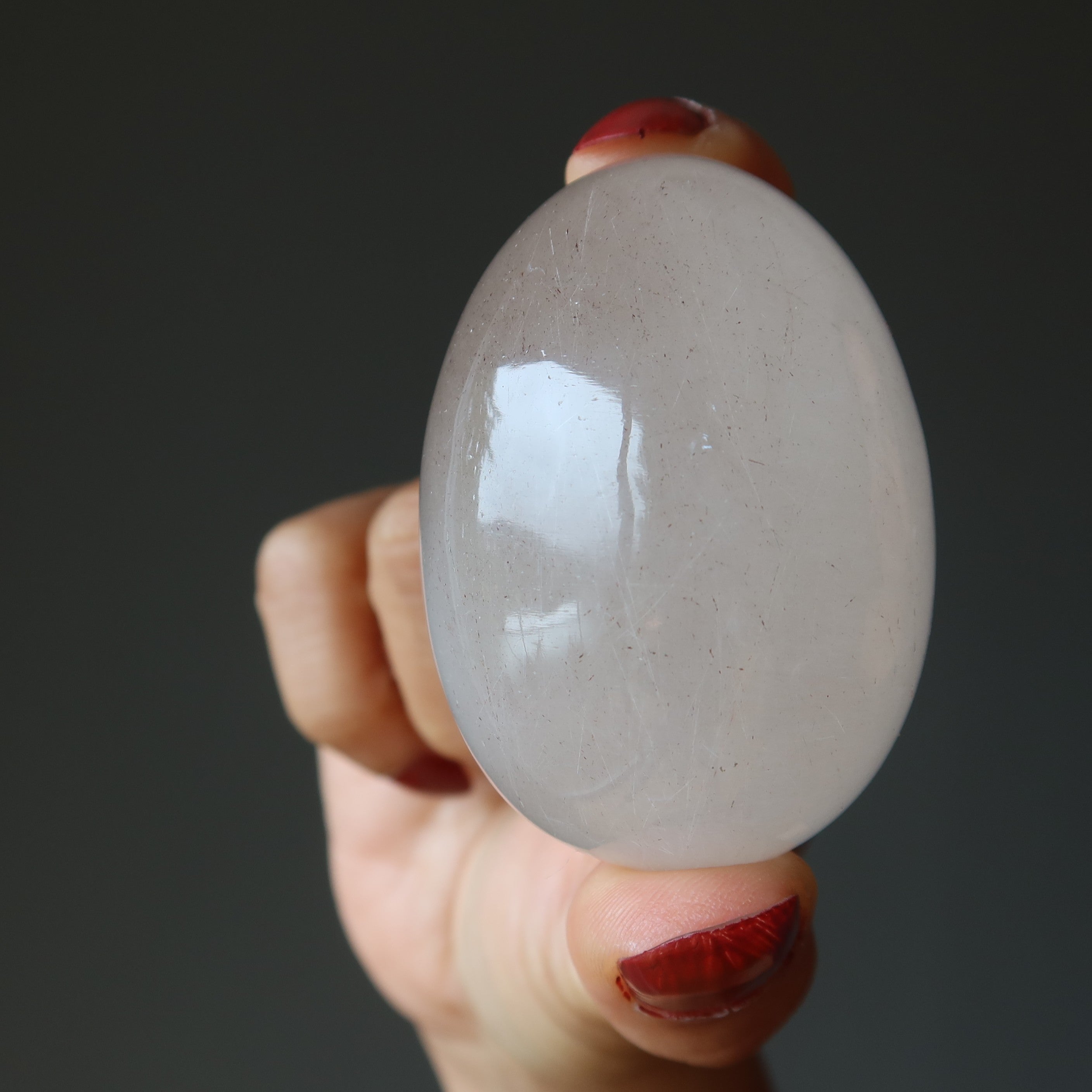 Rutilated Quartz Egg White Divine Light Spiritual Crystal