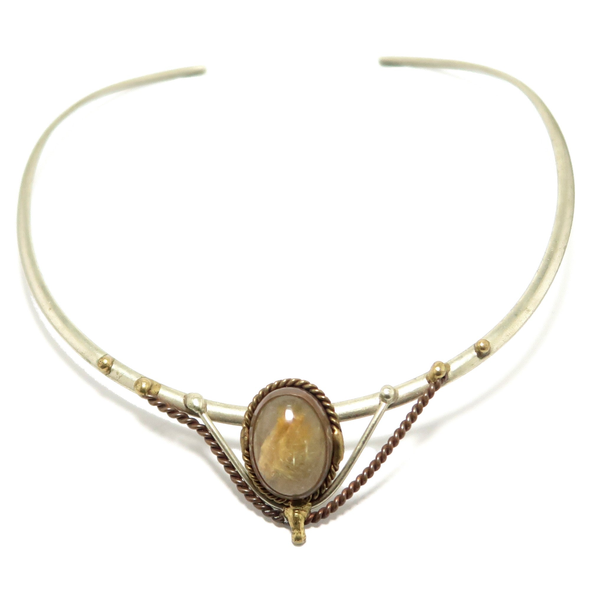 Rutilated Quartz Necklace Golden Empress Choker