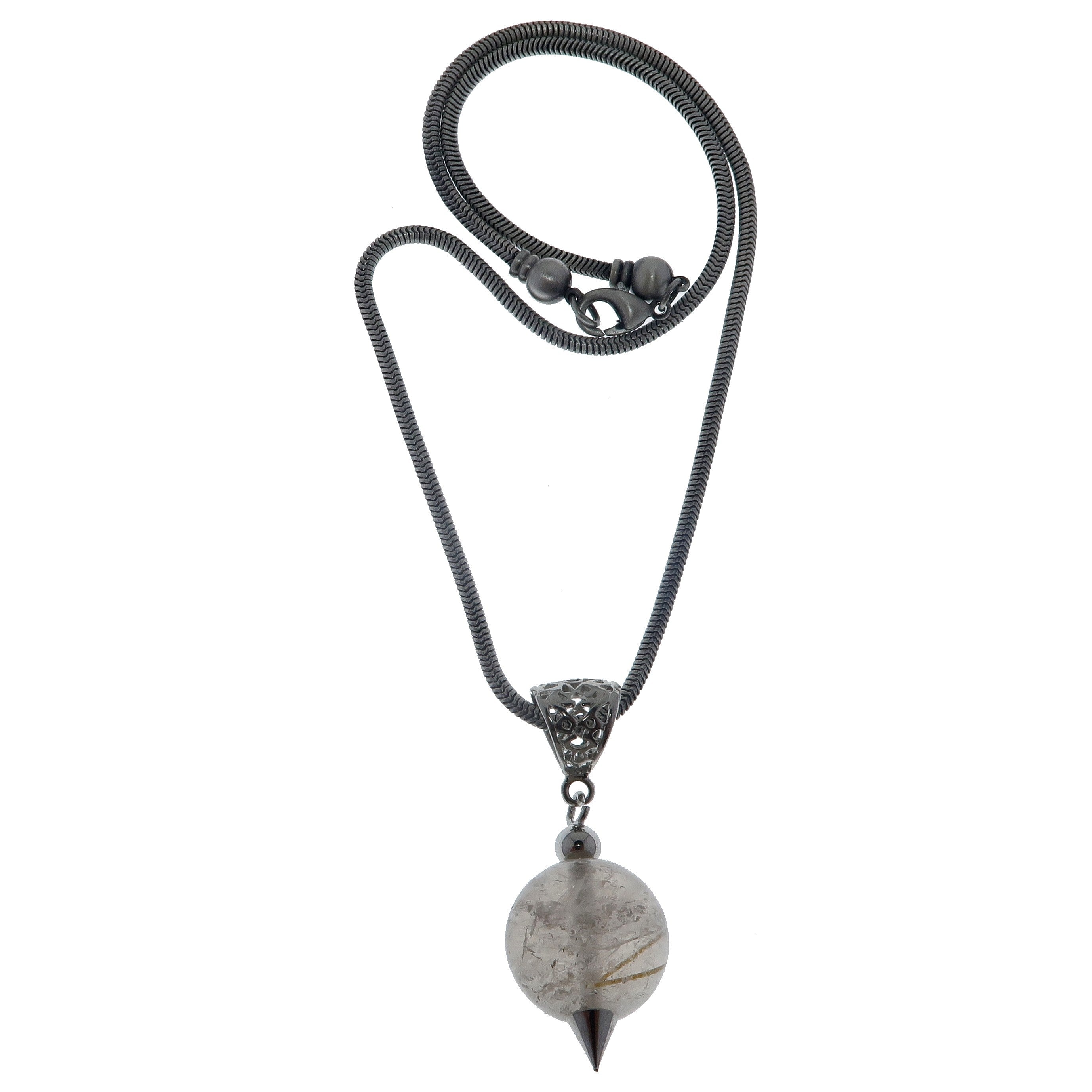 Rutilated Quartz Necklace Magical Golden Crystal
