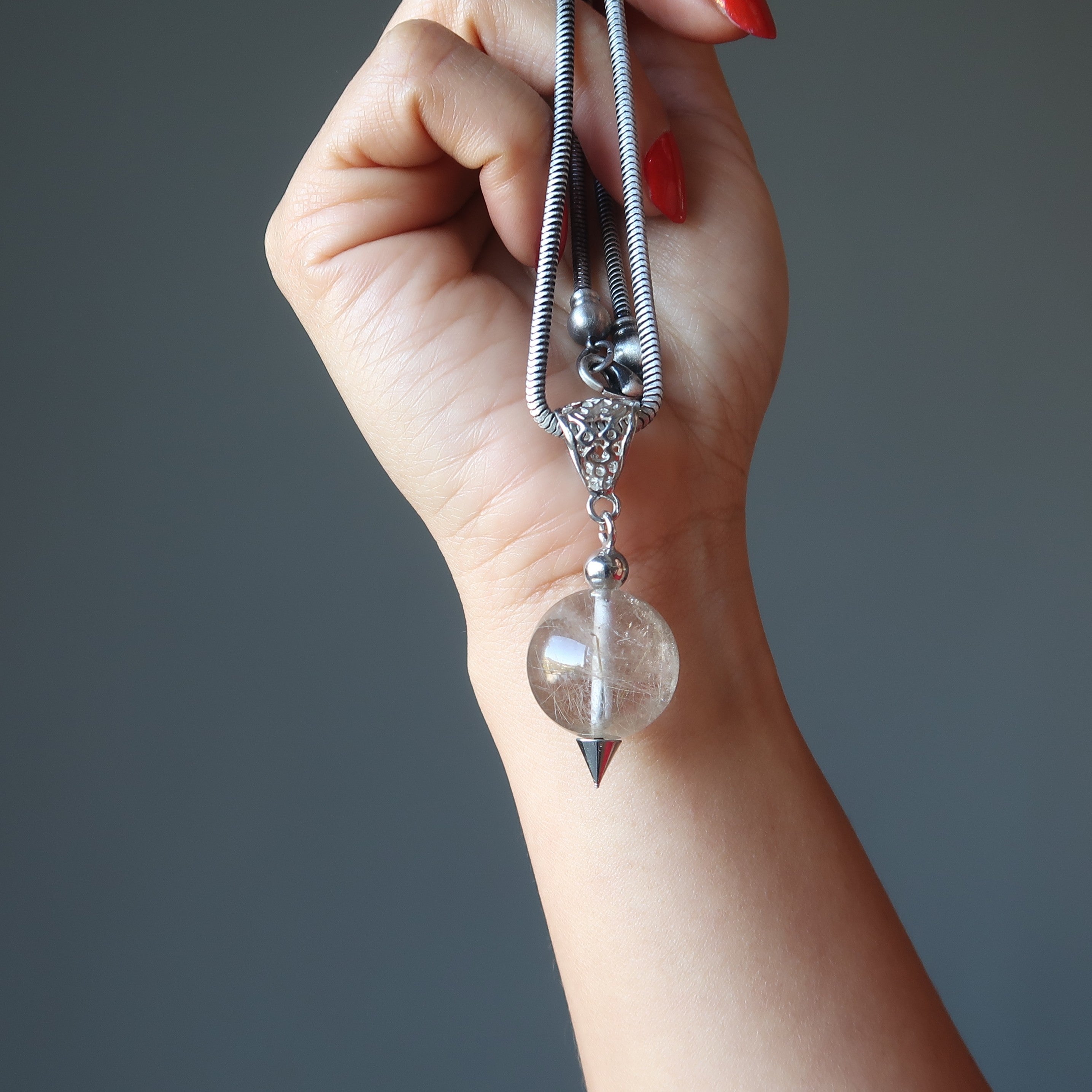 Rutilated Quartz Necklace Magical Golden Crystal