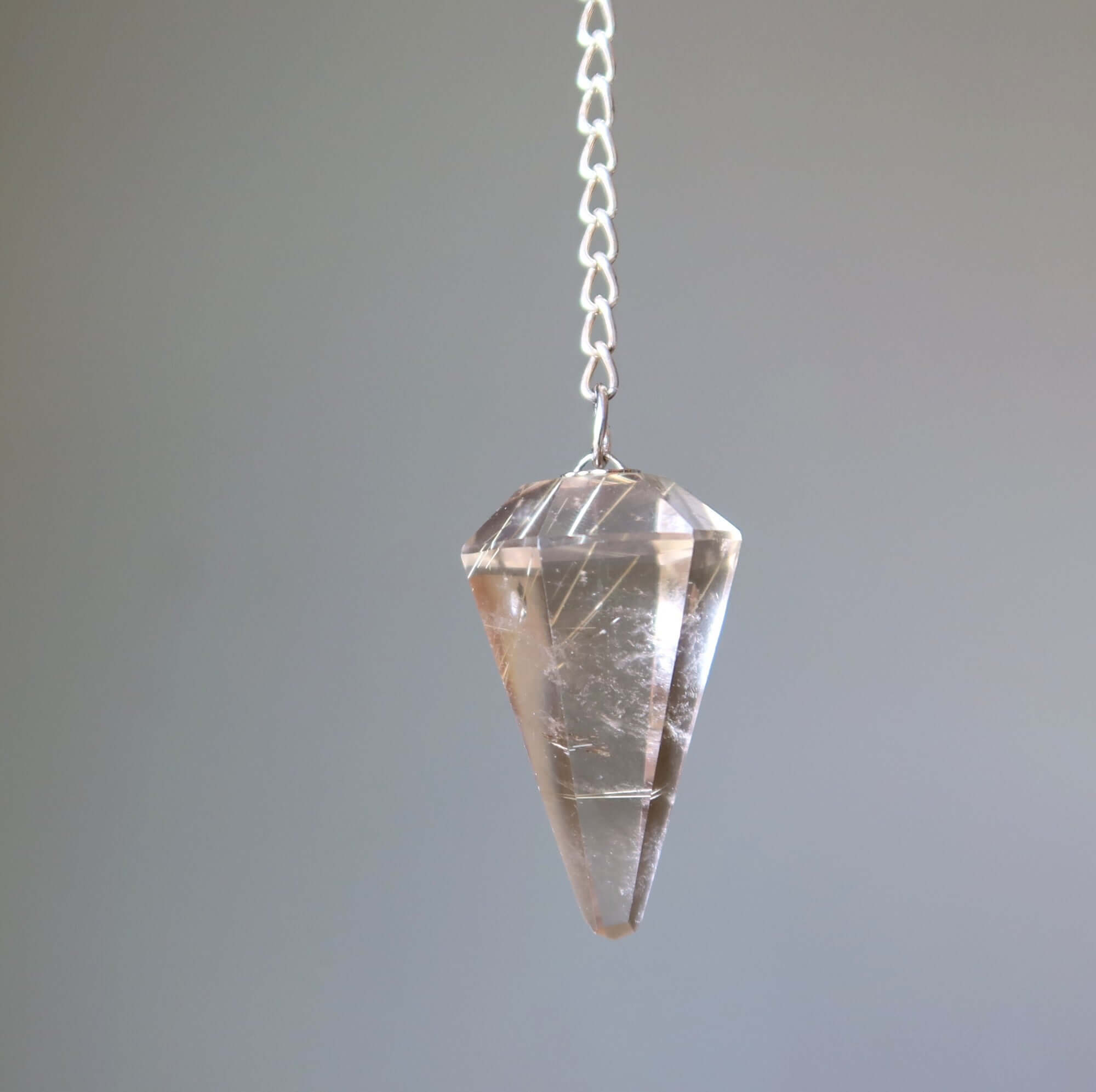 Rutilated Quartz Pendulum Stone of Subconsciousness
