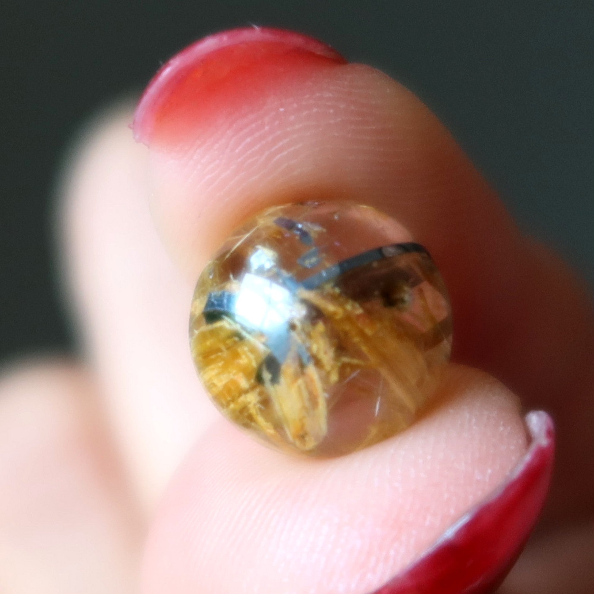 Sphère de quartz rutile Qualité or Boule de cristal transparente