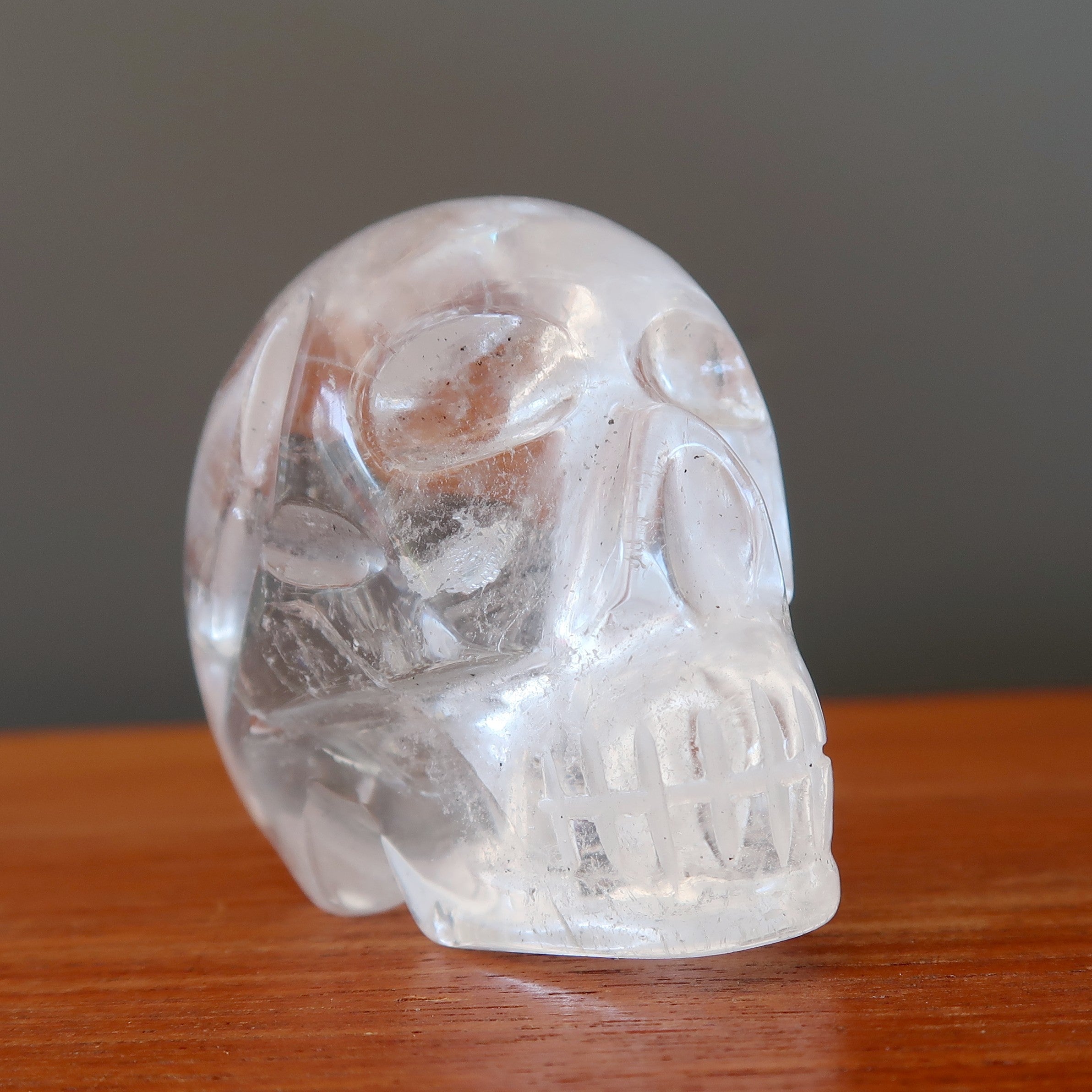Crâne en quartz clair Secrets Grand au-delà Cristal