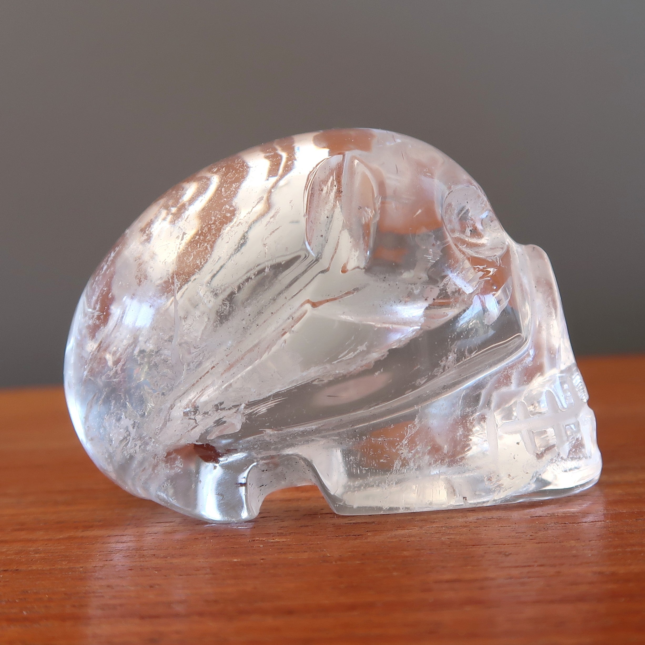 Crâne en quartz clair Secrets Grand au-delà Cristal