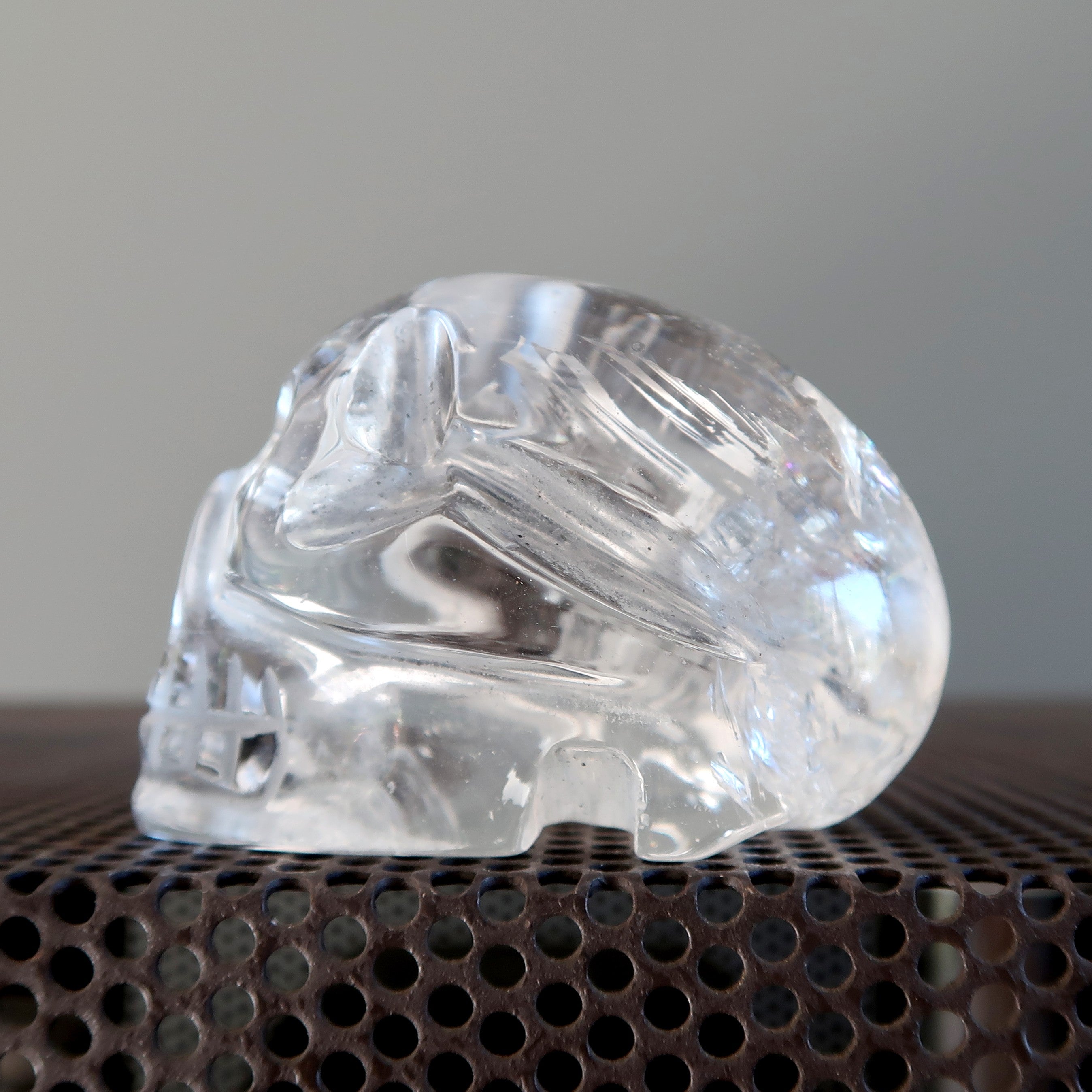 Crâne en quartz clair Secrets Grand au-delà Cristal