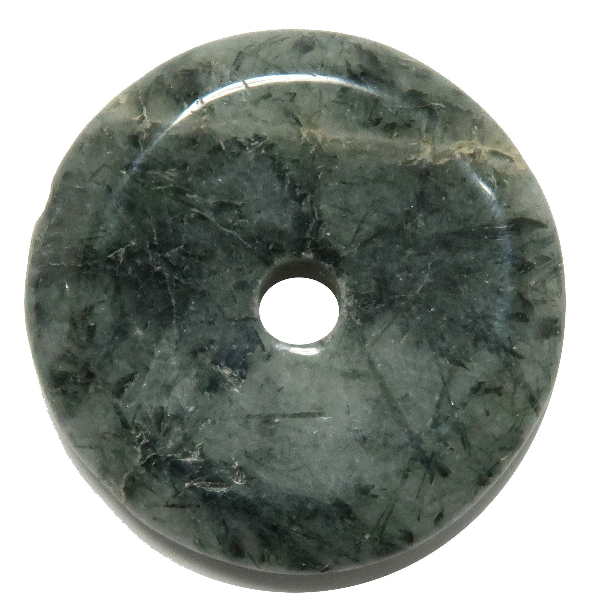 Quartz Tourmaline Gemstone Donut Amulet