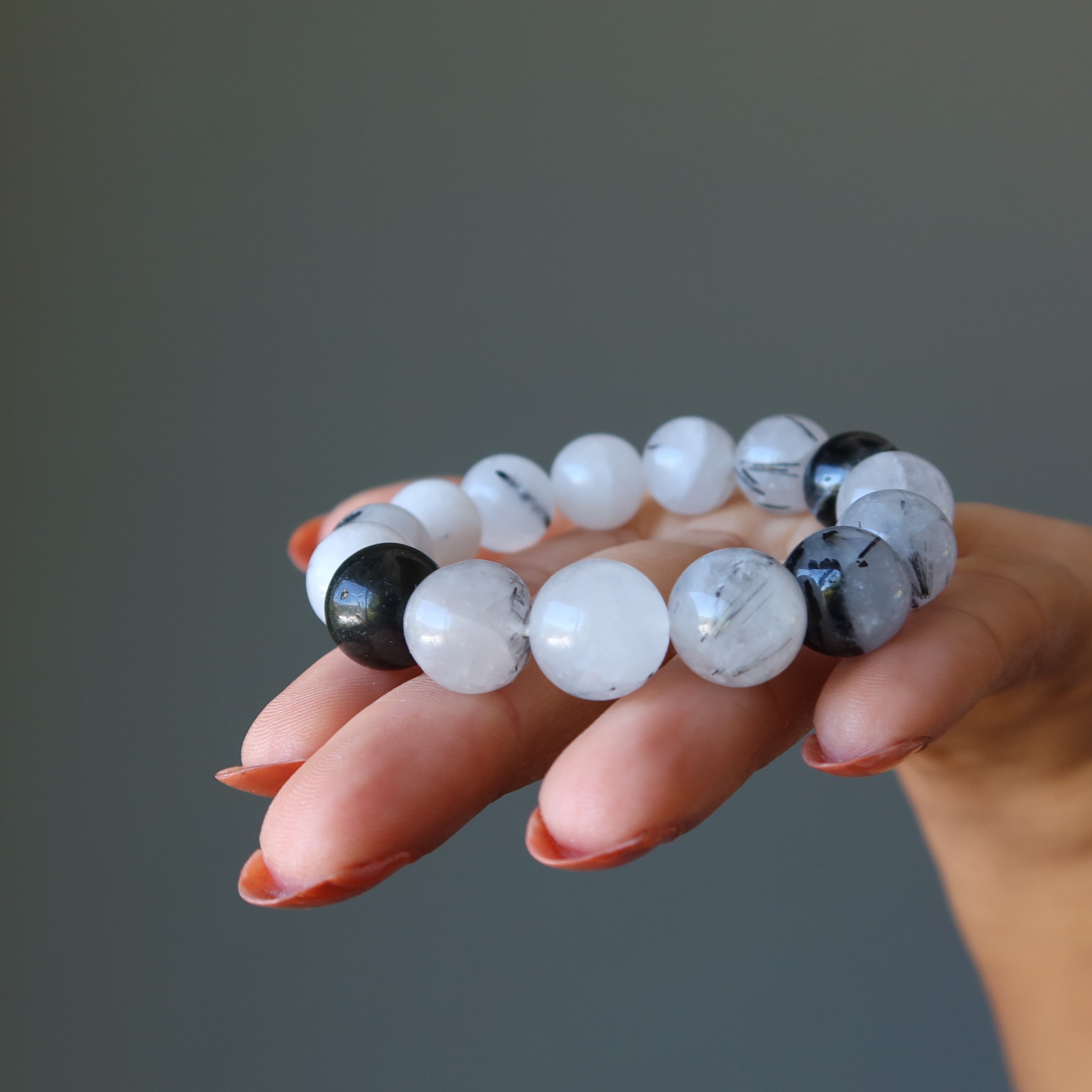 Quarz-Turmalin-Armband Yin Yang Universum