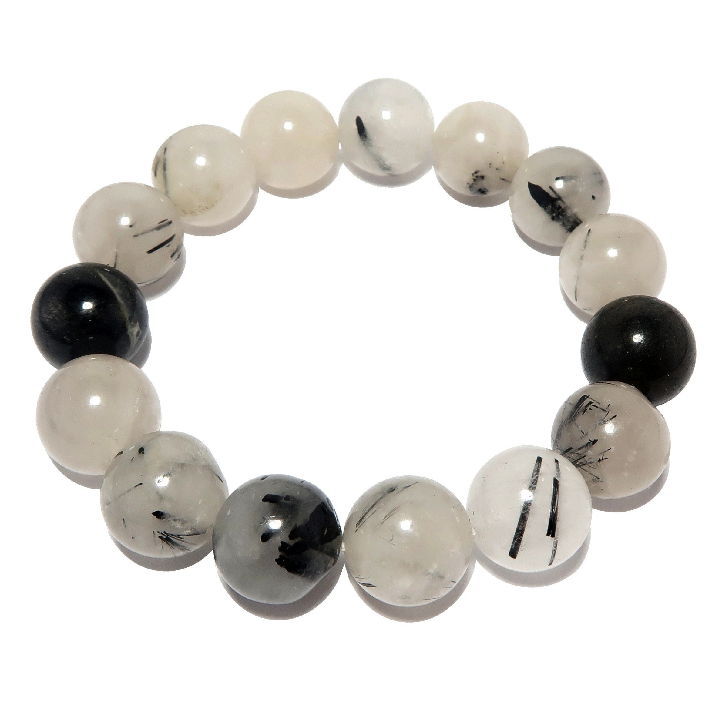 Quarz-Turmalin-Armband Yin Yang Universum