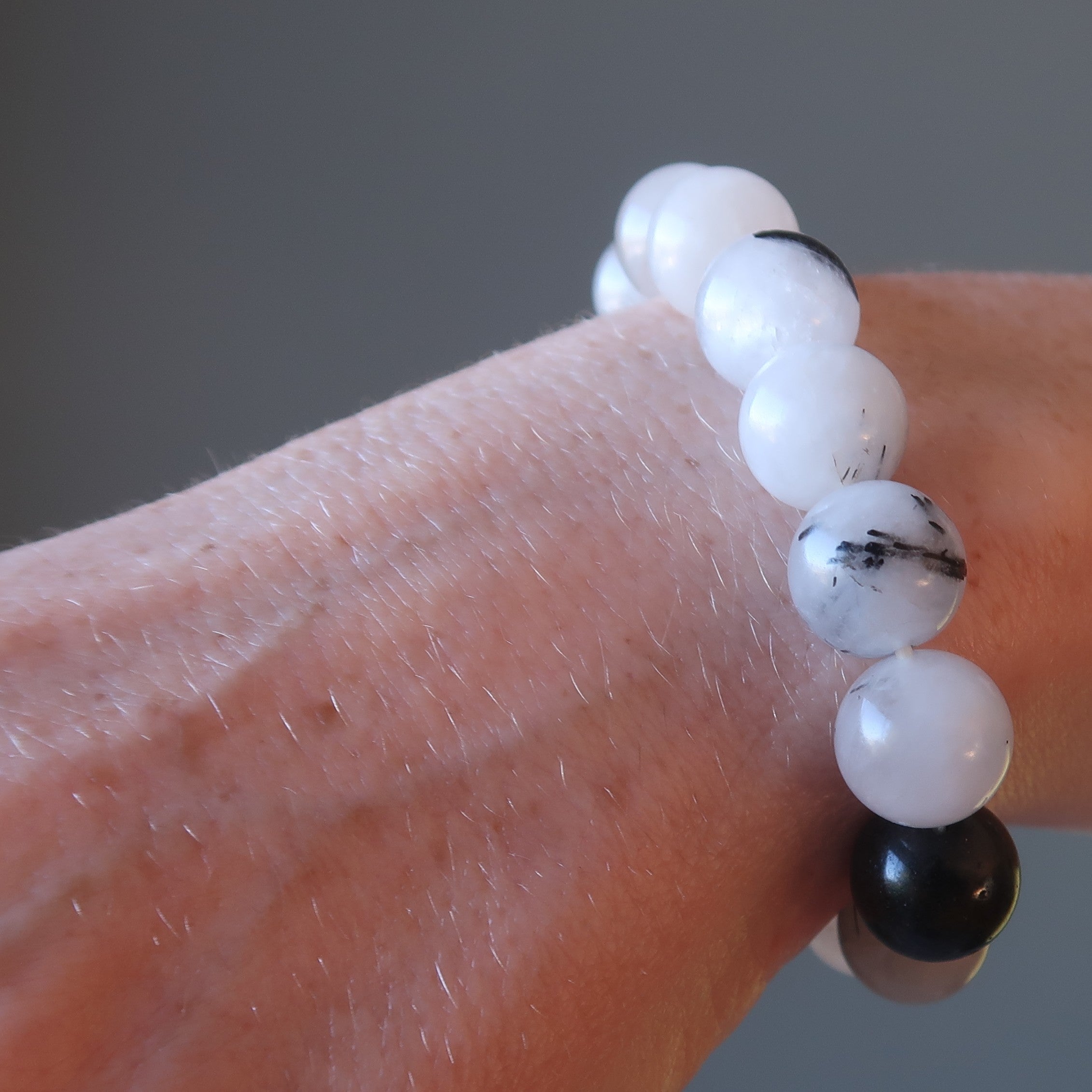 Quarz-Turmalin-Armband Yin Yang Universum