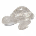 Wolkenquarz Schildkröte Weise Tier Kristall Statue XL 18.5 cm