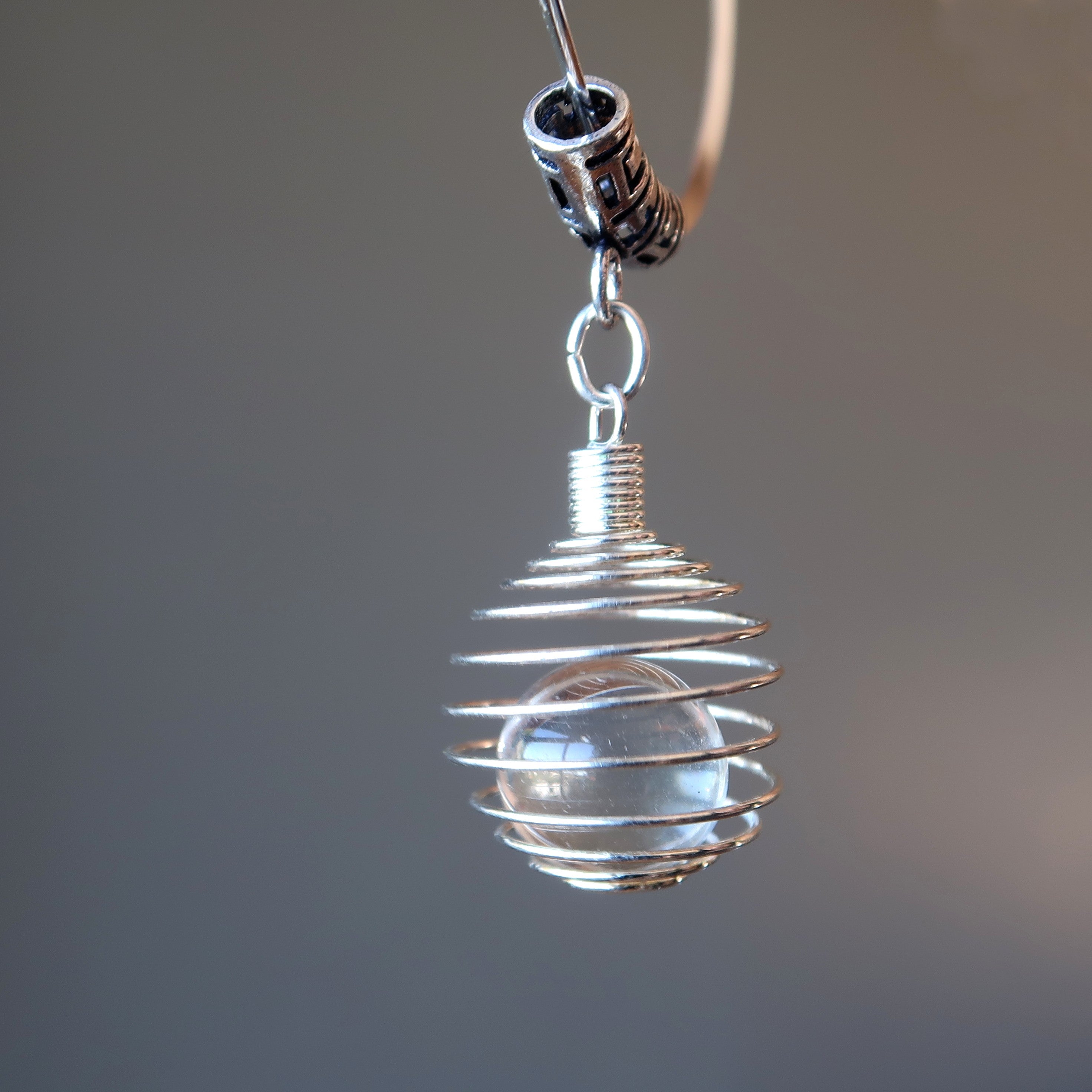Clear Quartz Necklace Magic Aura Silver Choker
