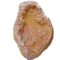 Regenbogen-Aura-Quarz-Geode, tiefgelber, geldanziehender Energiestein