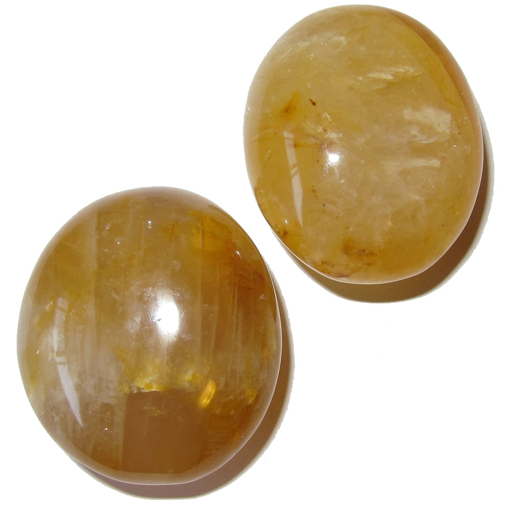Golden Healer Quartz Smooth Stone Sunshine in my Palms Set