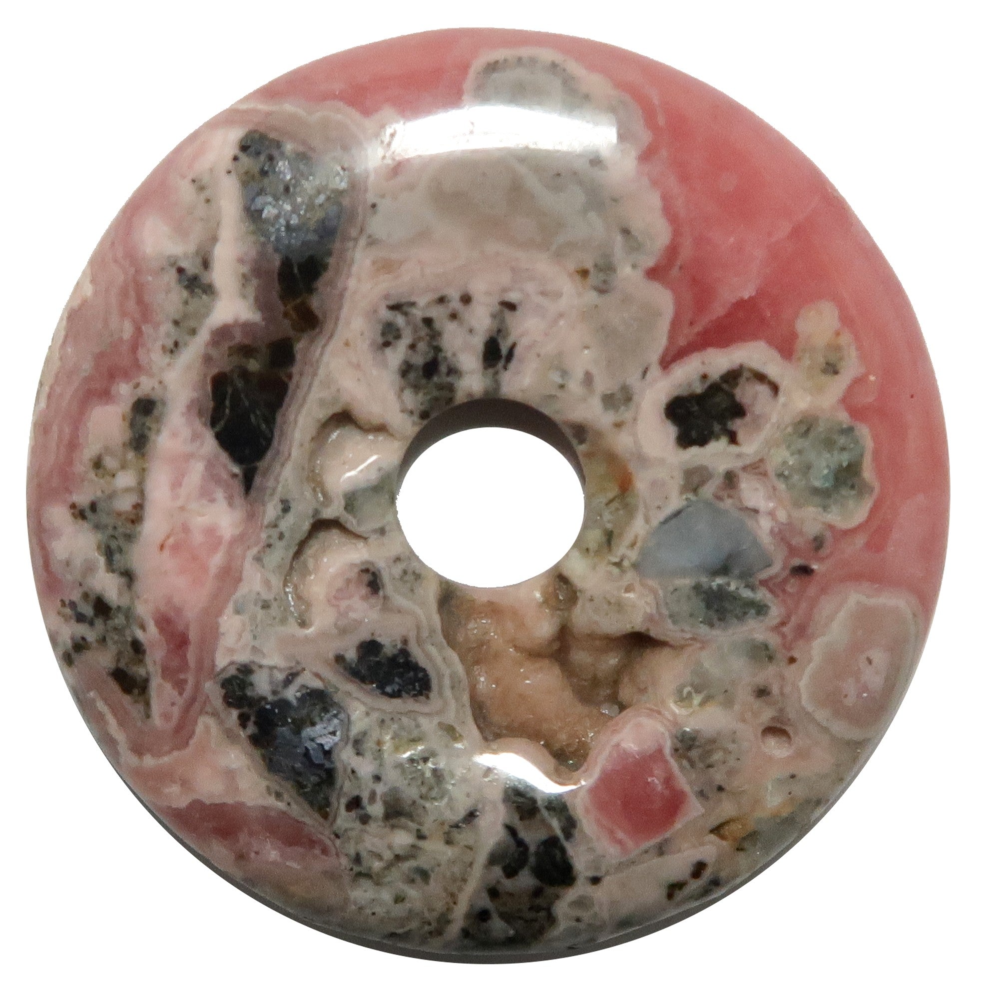 Rhodochrosite Gemstone Donut Soulmate Infinity