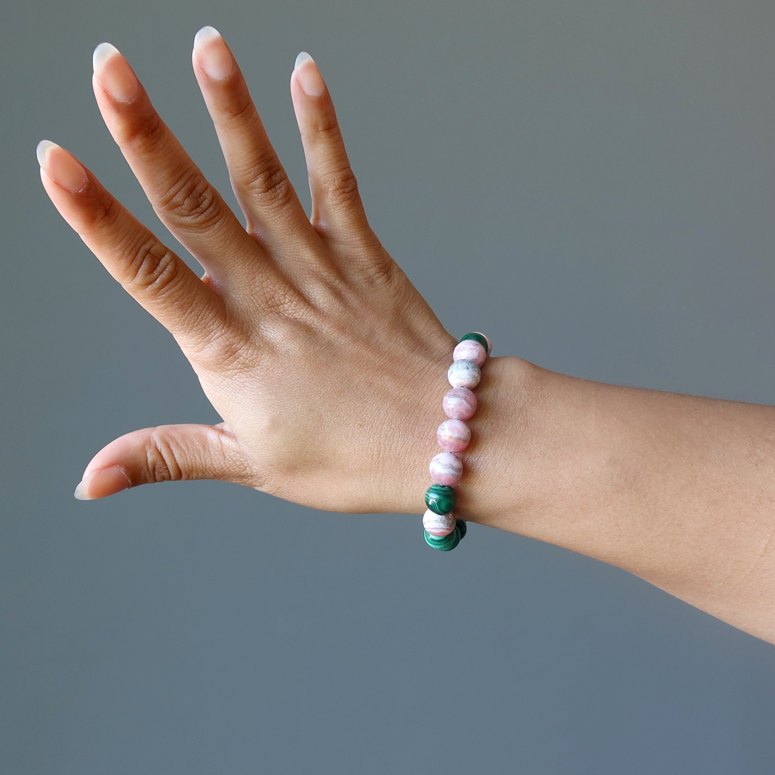 Rhodochrosite Bracelet Malachite Pure Love Gems