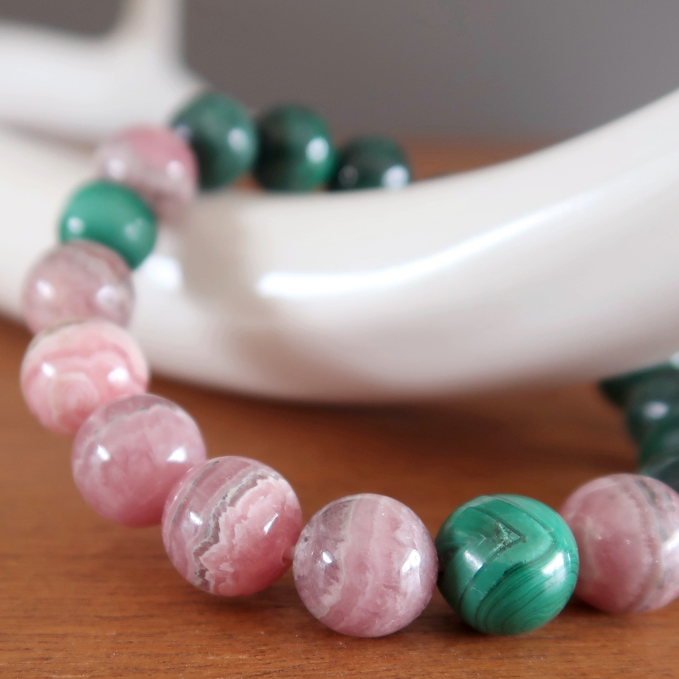 Rhodochrosite Bracelet Malachite Pure Love Gems