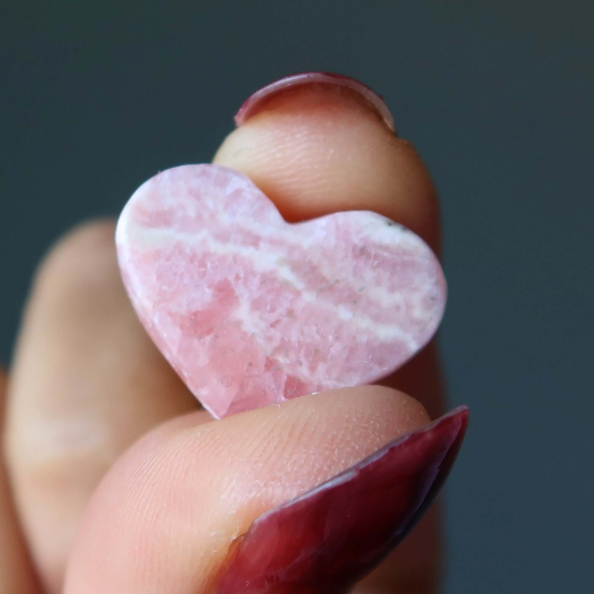 Rhodochrosite Heart Grid Crystal Call of Love Layout Gem