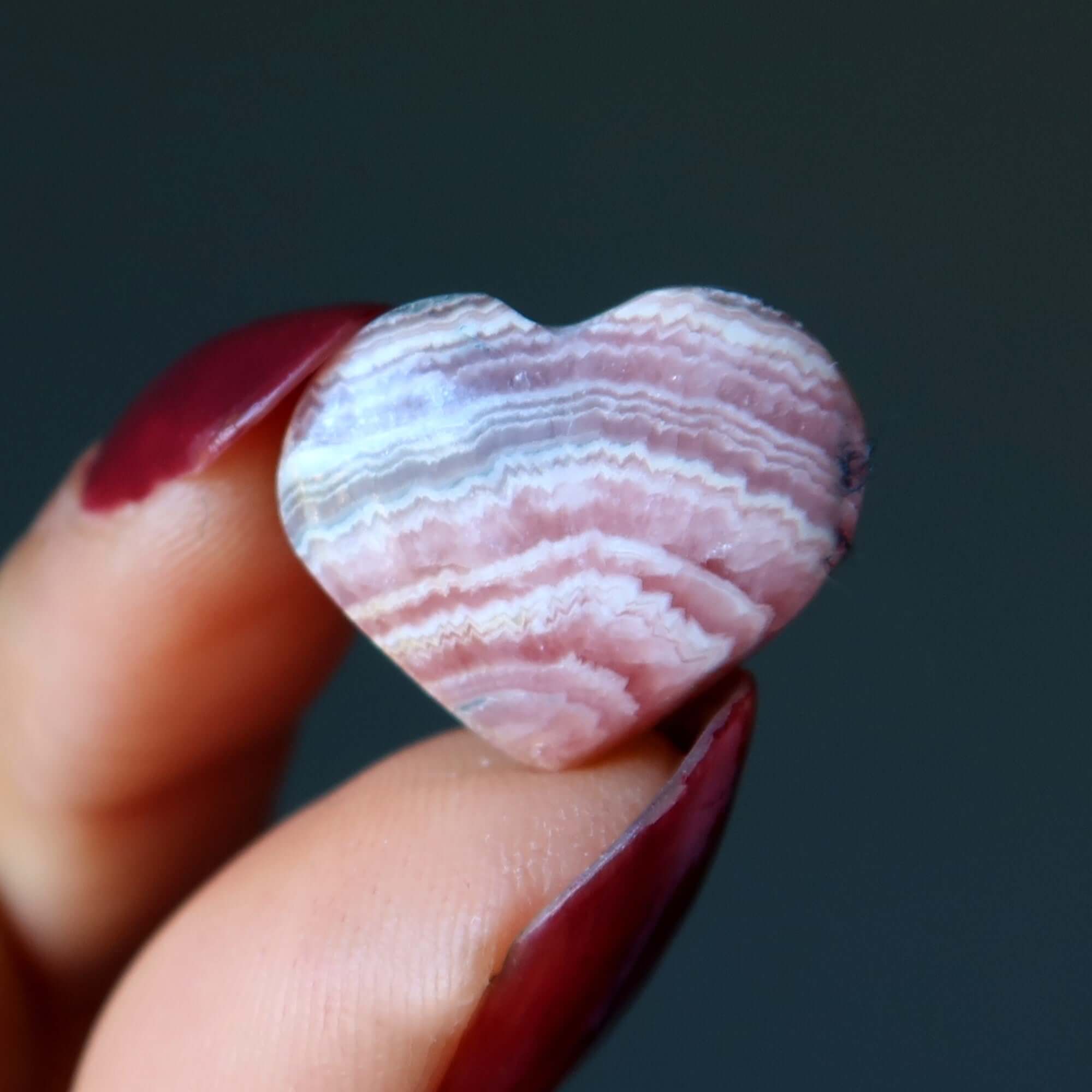 Rhodochrosite Heart Grid Crystal Call of Love Layout Gem