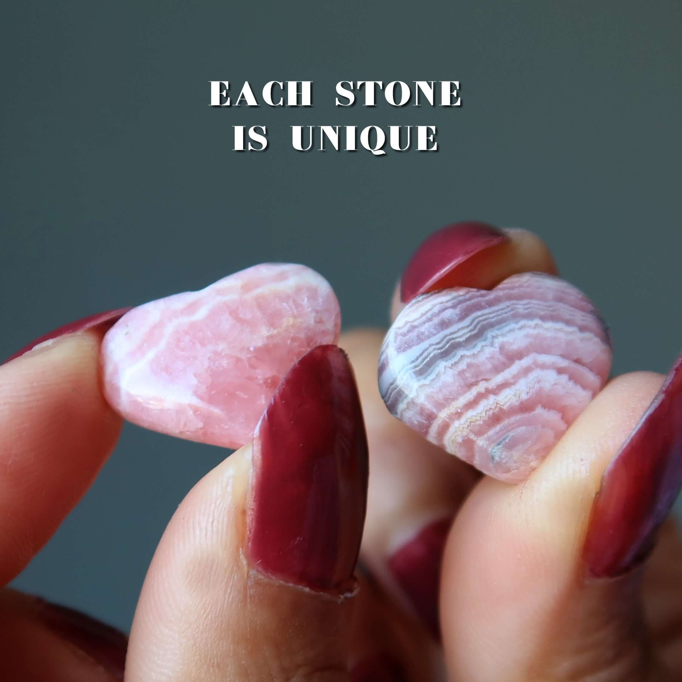 Rhodochrosite Heart Grid Crystal Call of Love Layout Gem