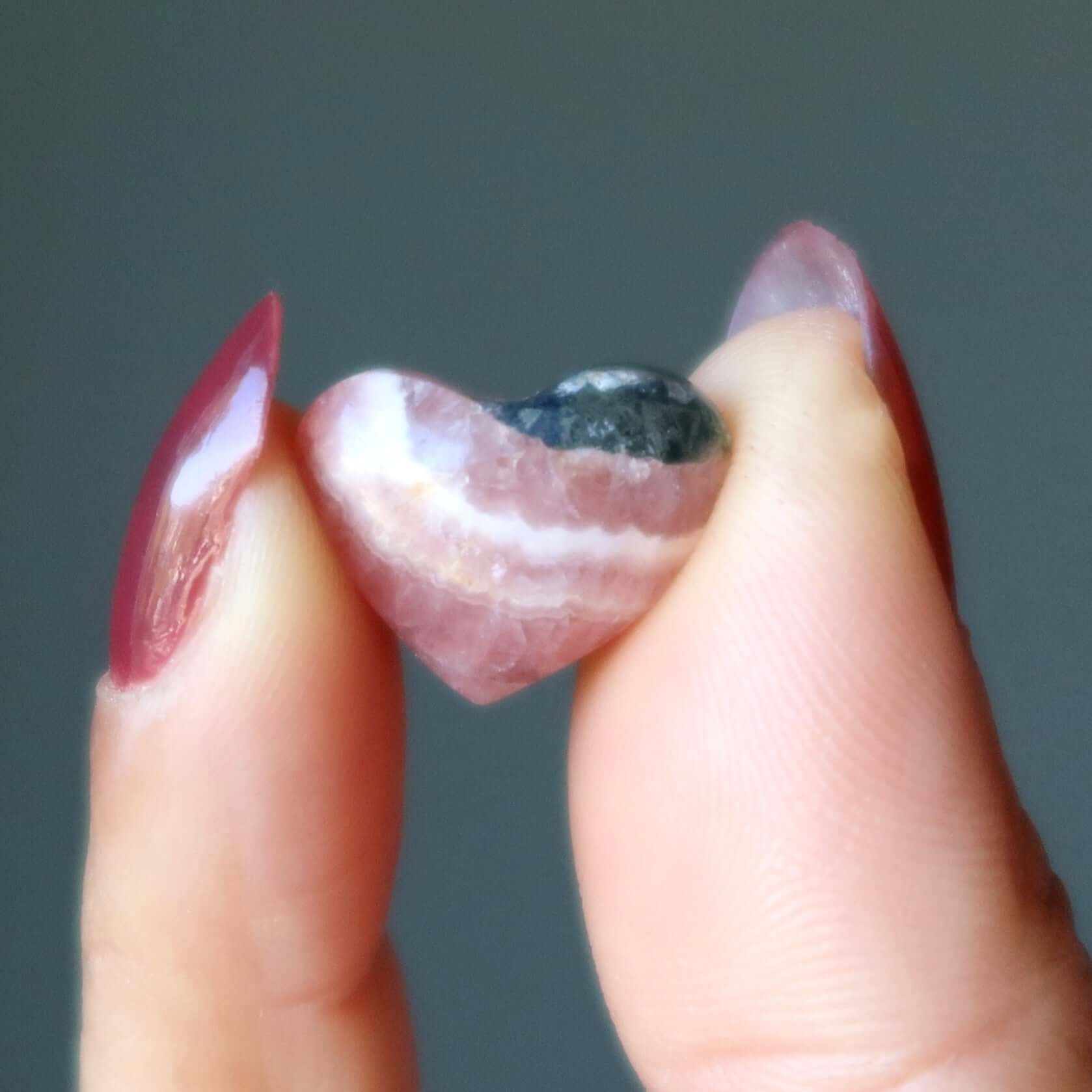 Rhodochrosite Heart Sacred Soulmates Pink Crystal