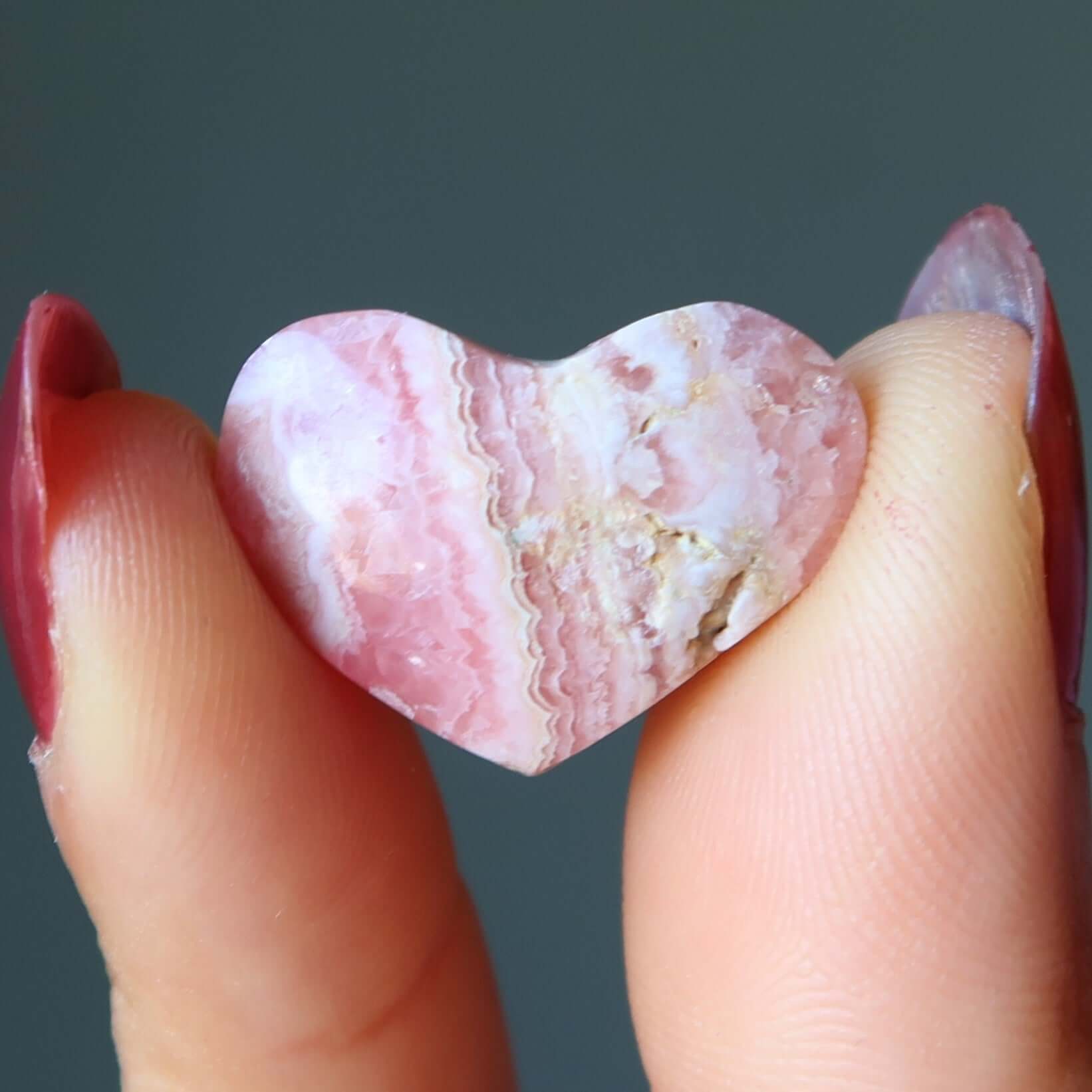 Rhodochrosite Heart Sacred Soulmates Pink Crystal