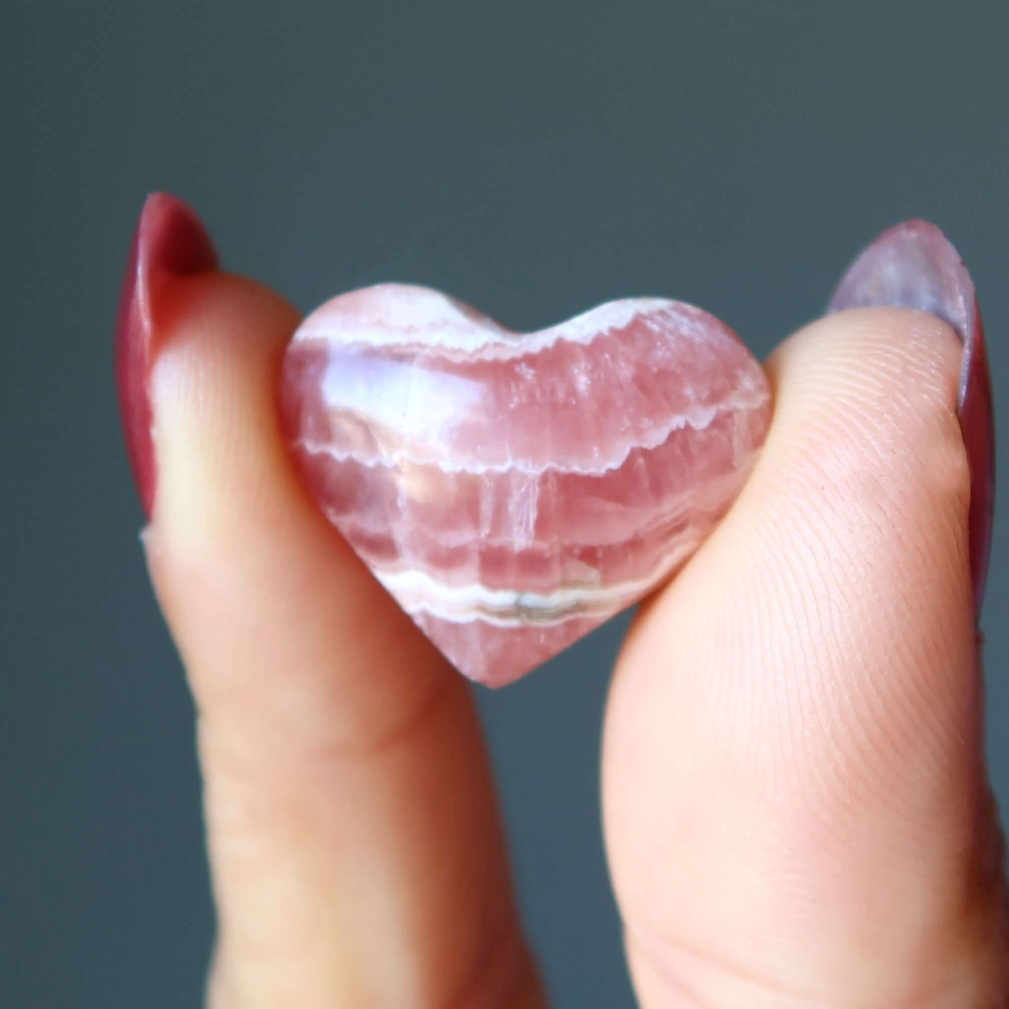 Rhodochrosite Heart Sacred Soulmates Pink Crystal