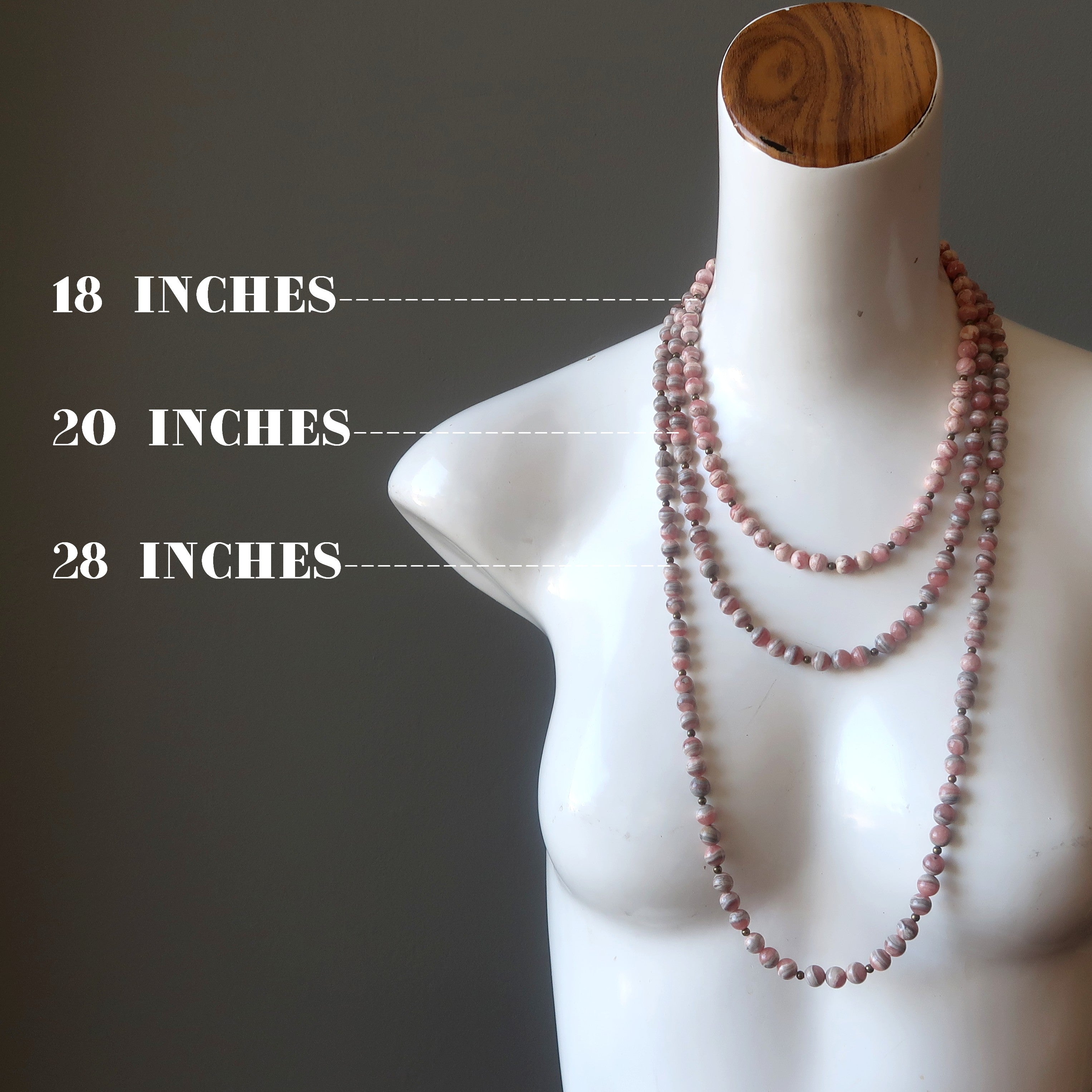 Rhodochrosit-Kette Inka-Rose Pink Nektar