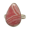 Rhodochrosite Ring Teardrop of Joy Sterling Silver Size 10