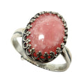 Bague Rhodochrosite Pierre Venus Argent Sterling Ajustable