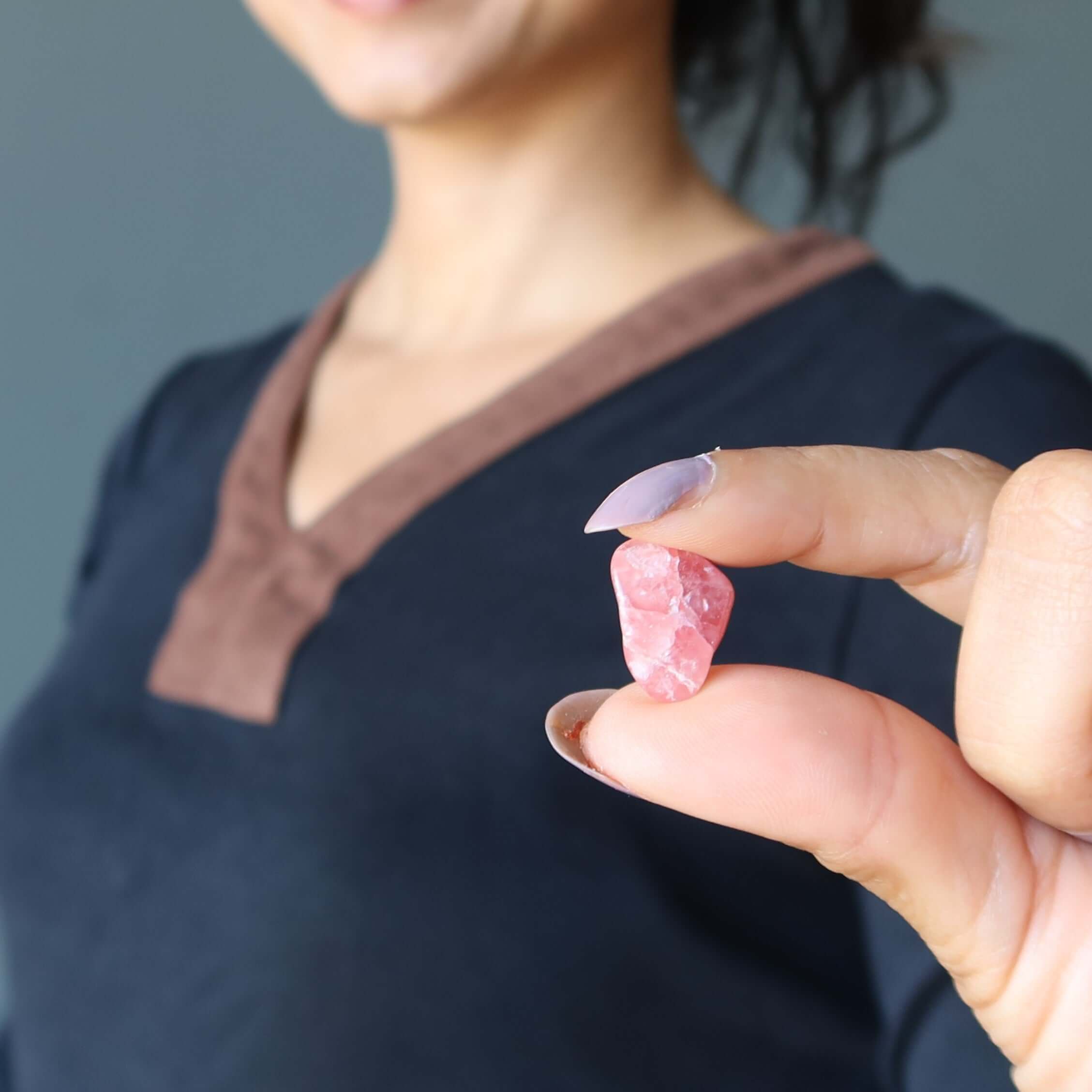 Rhodochrosite Pierre Roulée Cristal Rose de l'Âme Sœur