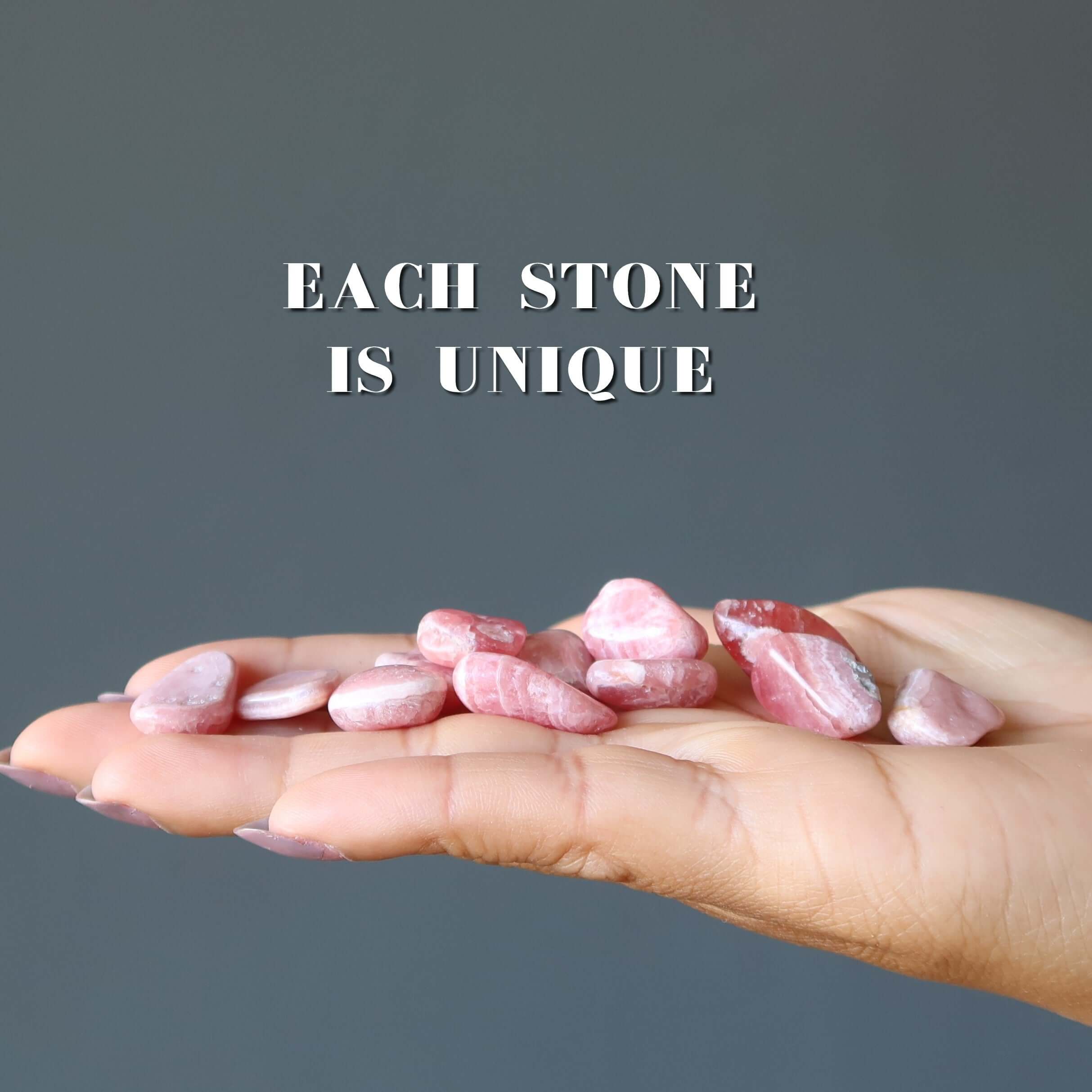 Rhodochrosite Pierre Roulée Cristal Rose de l'Âme Sœur