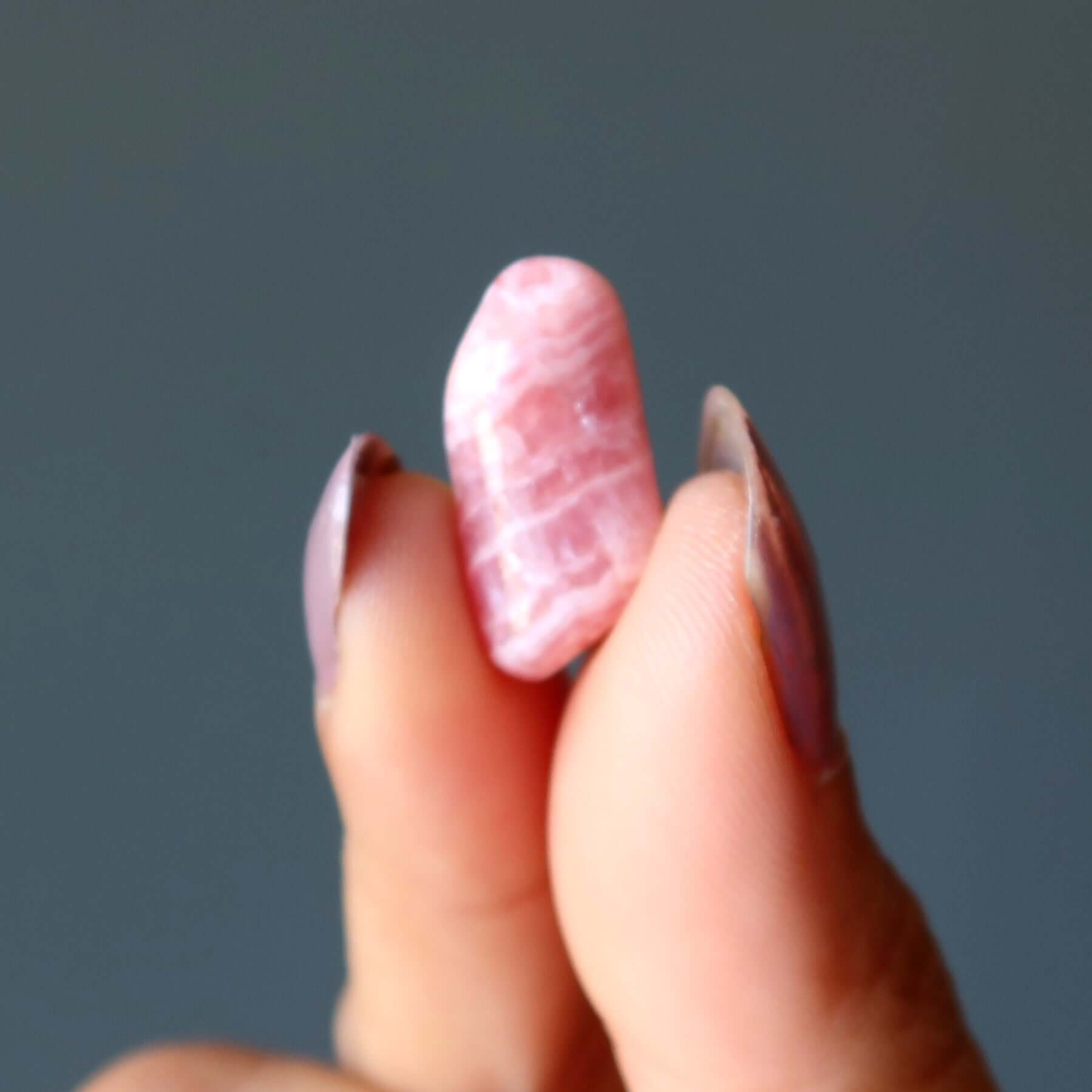 Rhodochrosite Pierre Roulée Cristal Rose de l'Âme Sœur